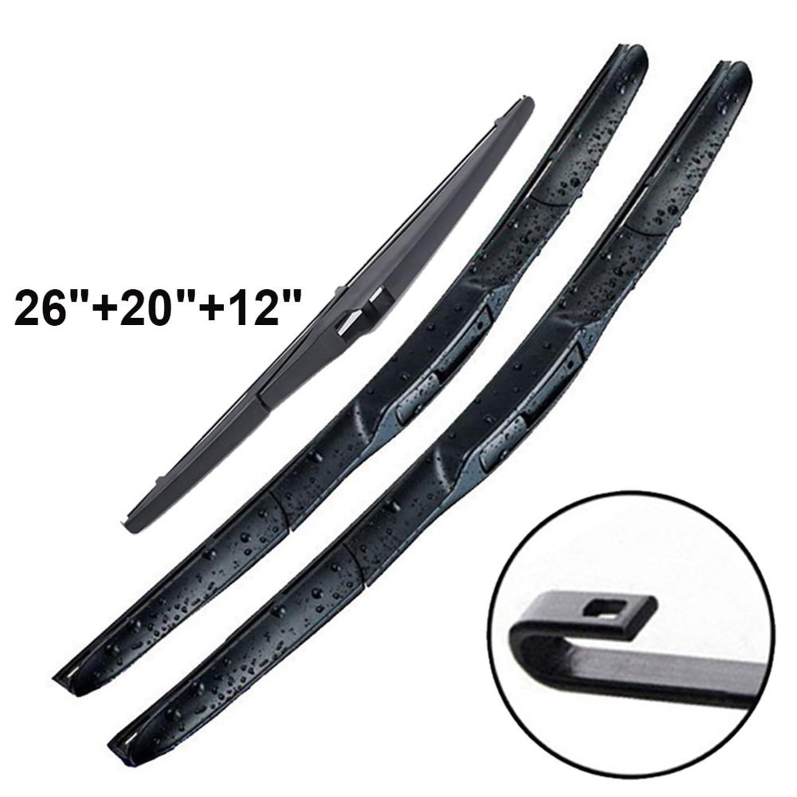 26 "20" 12 "Car Window Anteriore Posteriore Tergicristallo Spazzole Set Kit per T&oyota per Prado J150 2009 2020