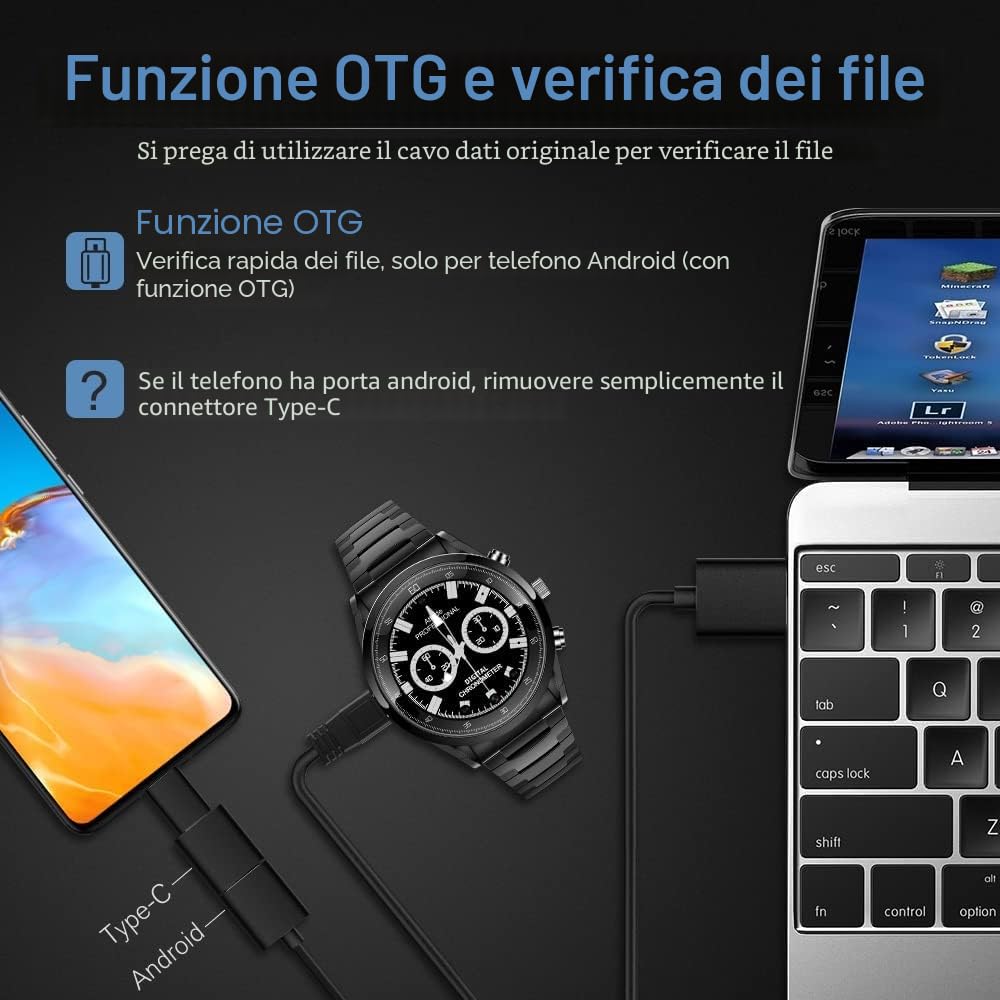 Menborn Fotocamera compatta telecamera spia orologio tipo infrarossi rilevamento movimento fotocamera 32 GB