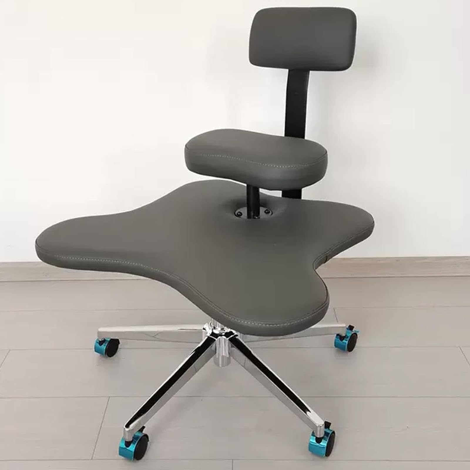 Zykuosus Ergonomic Kneeling Meditation Chair with Removable Backrest and Brake Casters For ffice Posture Support
