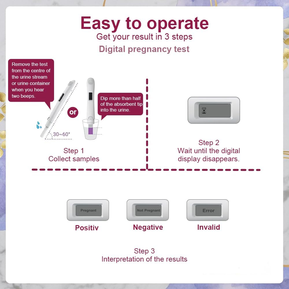 2X Early Digital Pregnancy Test Kit + 4X hcg Test Strips 10mIU/mL,at-Home Pregnancy Test Kit for Women with Easy-to-Read Results - Image 4