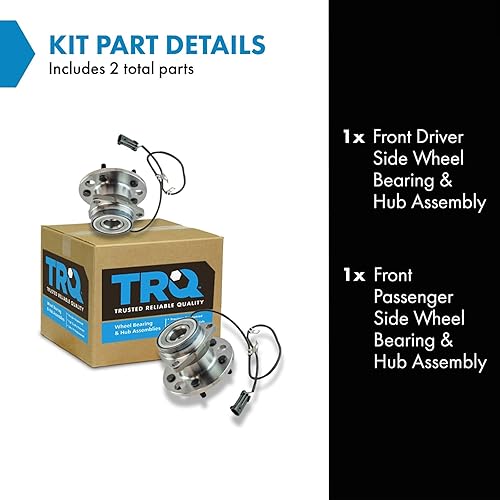 Miniatura 10 de TRQ Juego de rodamientos de cubo de rueda delantera compatible con Ford Ranger 2019-2022