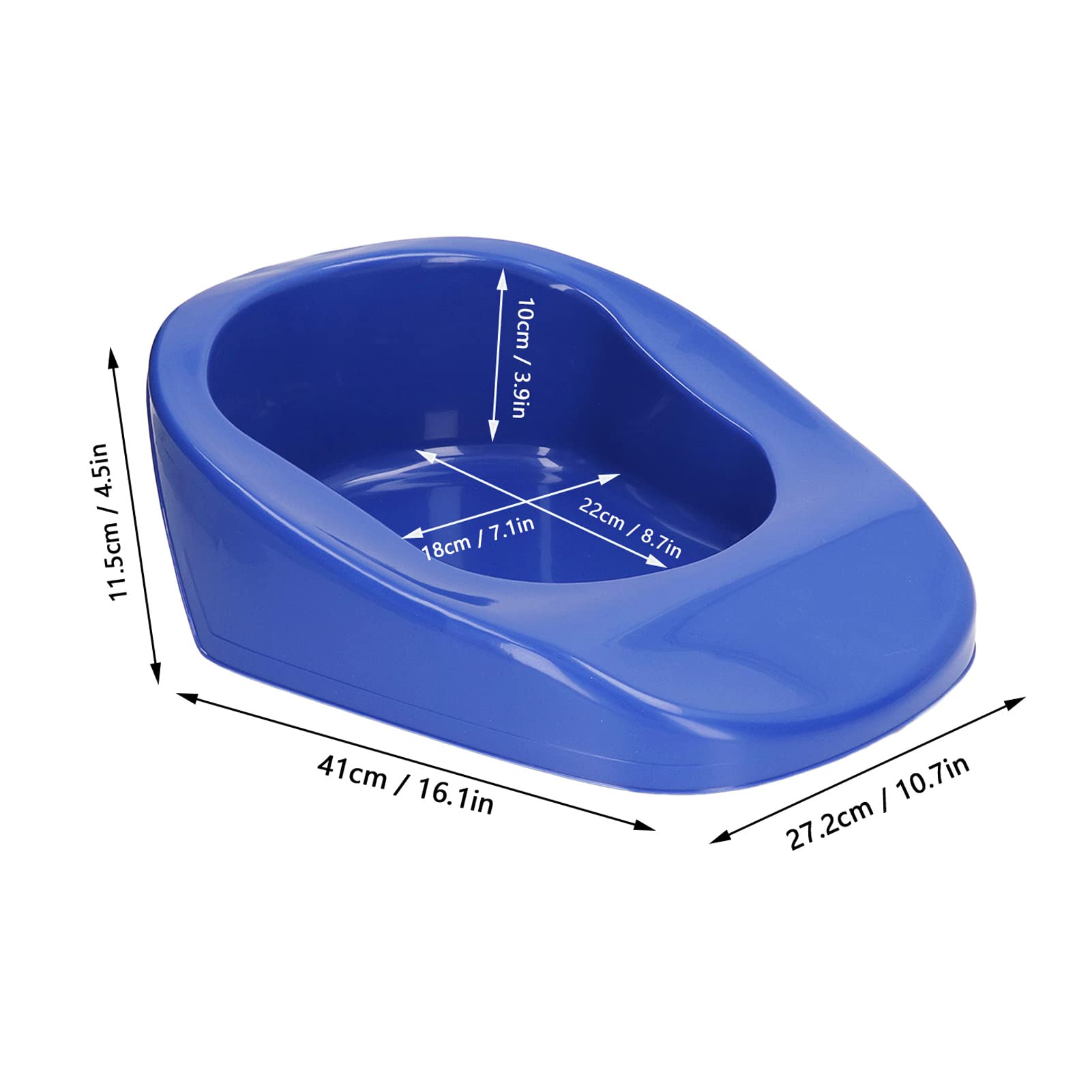 Fafeicy Cuna de Plástico Portátil Resistente, Cuna para Pacientes Postrados en Cama con Asa de Tapa para Mujer Embarazada(Azul Oscuro)