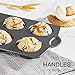 HONGBAKE Nonstick Jumbo Muffin Pan, 2 Pack Large Cupcake Tin for Baking, Cup Cake Tray, 3.5dia, 6 Cup, Premium, Extra Thick, Dishwasher Safe