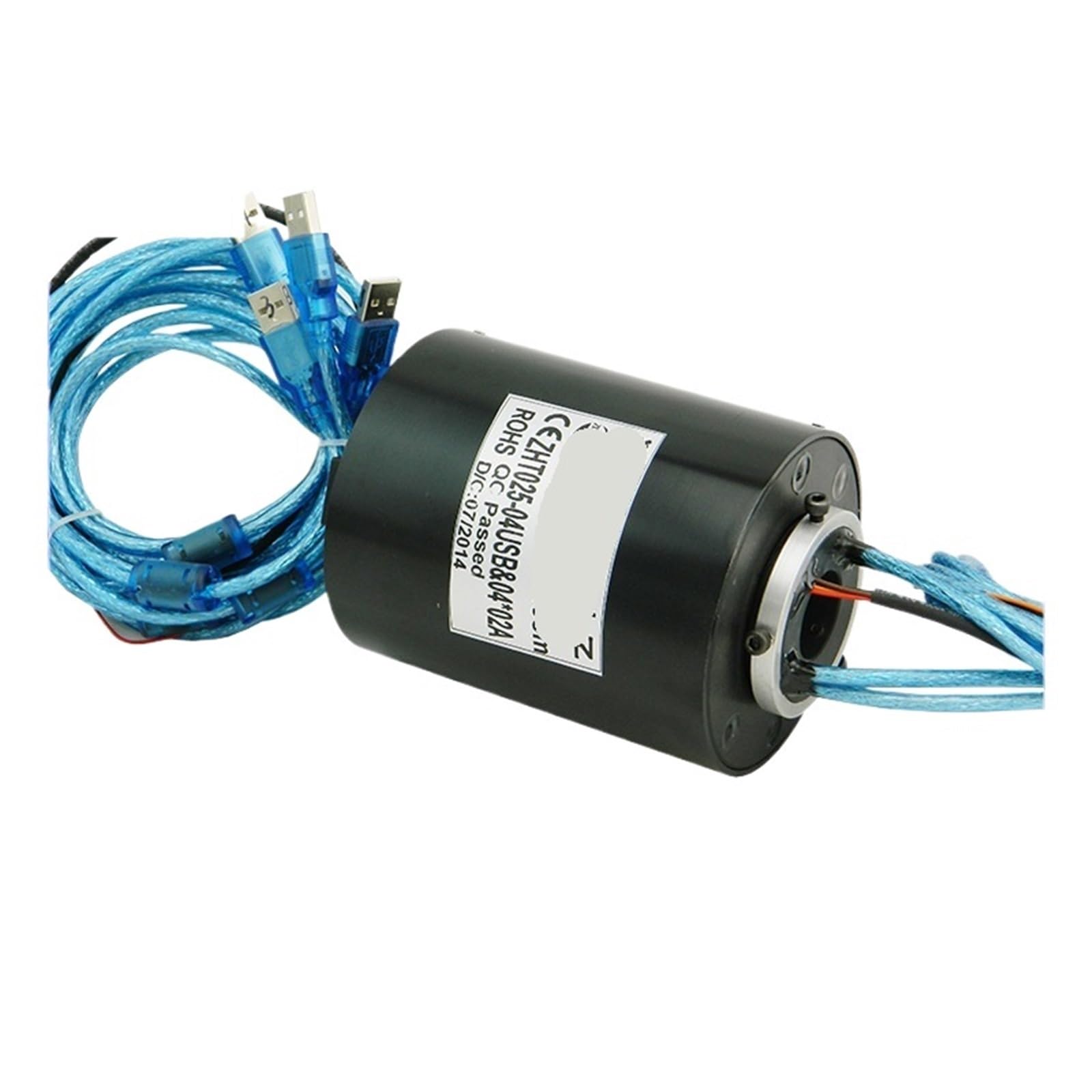 ZHT025-04U&06 * 2A Anillo colector conductor de eje hueco de 16 vías U3.0 anillo colector de orificio pasante de transmisión de alta velocidad industrial