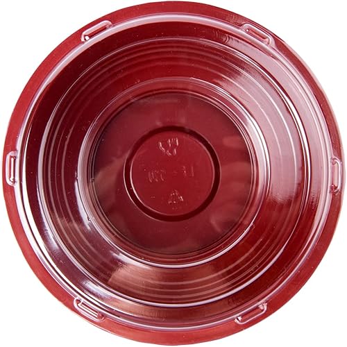 Miniatura 7 de Restaurantware Tazones de plástico para alimentos de 18 onzas, 200 recipientes desechables con tapa, aptos para Mircowave, sin BPA, cuencos de