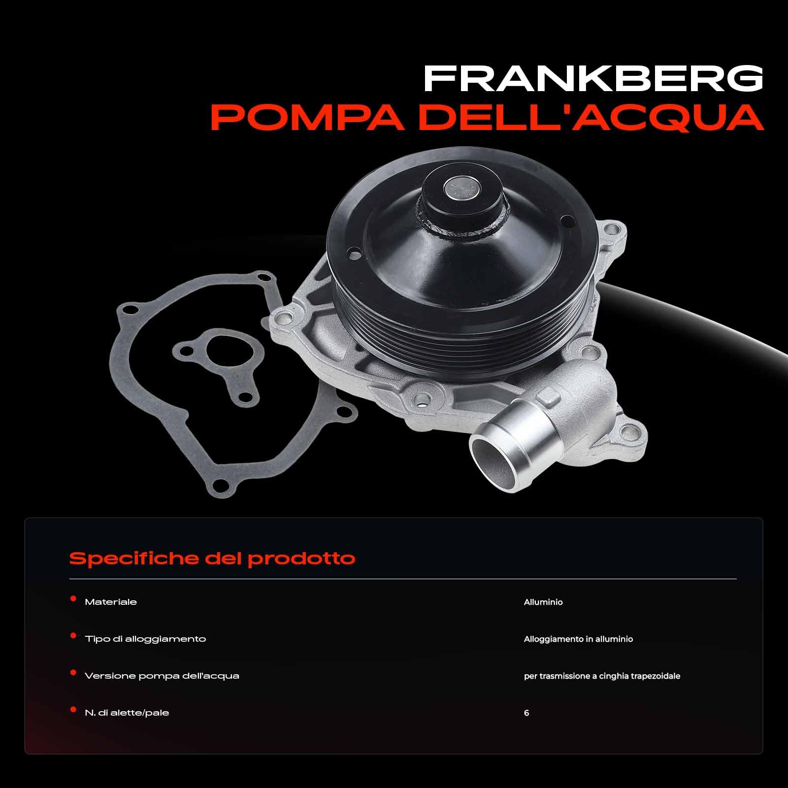 Frankberg Pompa dell'acqua 99610601153 | Compatibile con: 911 Targa 996, 911.996, 911 Cabriolet 996, B.o.x.s.t.e.r 986