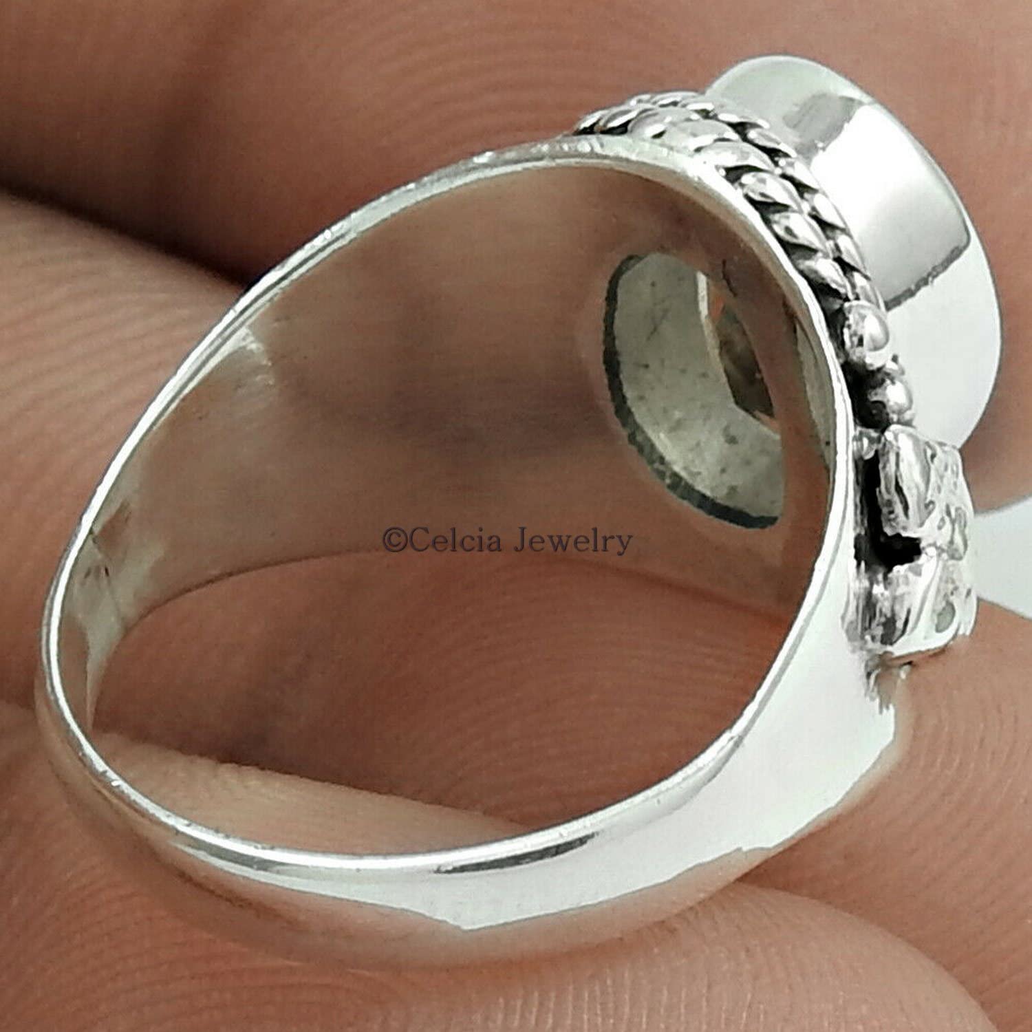 Anillo de piedra curativa natural citrino, anillo de banda de diseñador unisex, anillo de declaración, regalos para hombres y mujeres, regalos de cumpleaños para papá mamá, anillo delicado