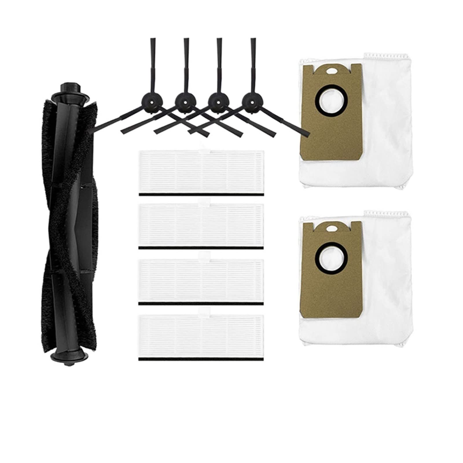 Replacement Compatible for AIRROBO T10+ Self-Empty Robot Vacuum Spare Parts Main Brush Side Brush Hepa Filter Mop Rag Dust Bag Accessories (Color : 12)