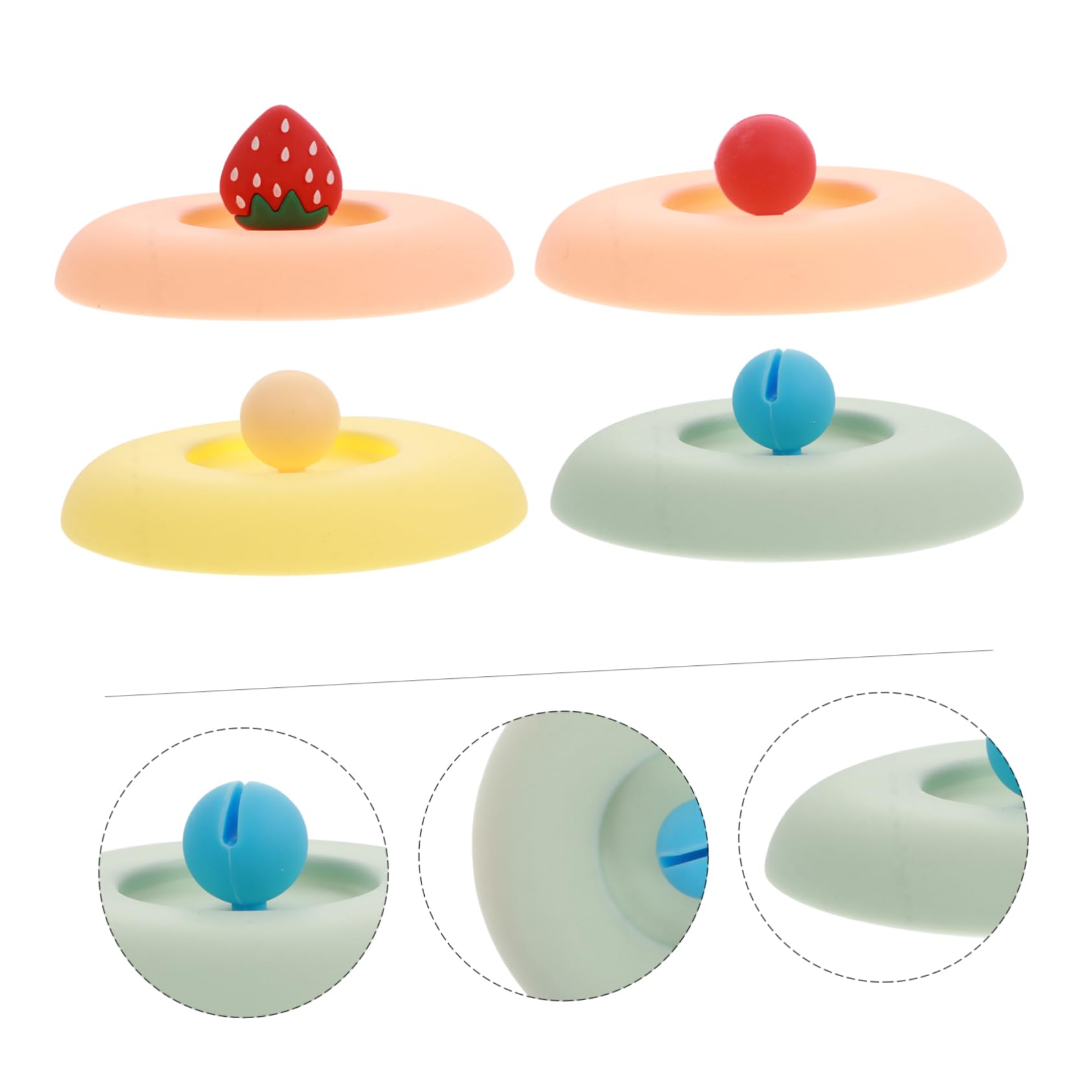 Alipis 12 Pz Coperchio Della Tazza in Silicone Coperchio Della Tazza Dell'acqua Coperchi Di Tenuta Della Tazza Piatto Di Gioielli in Conchiglia Tazze Da Caffè Con Coperchi Gel Di Silice
