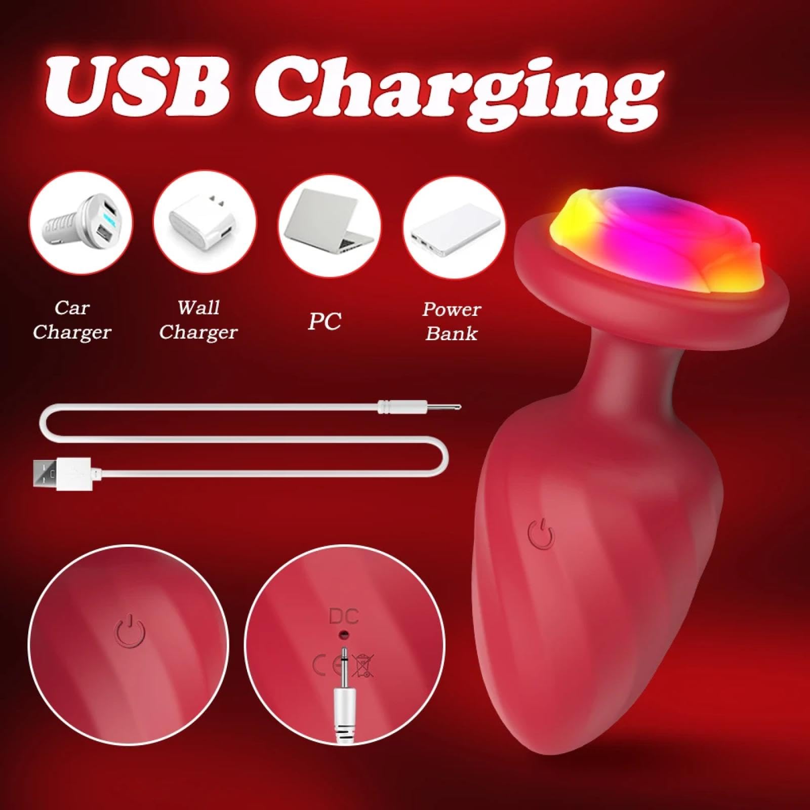 Amazon.com: Tapn anal LED de luz colorida para mujeres y hombres, enchufe  anal, vibrador, mquina sexual, juguetes sexuales, control remoto, vibrador  : Salud y Hogar