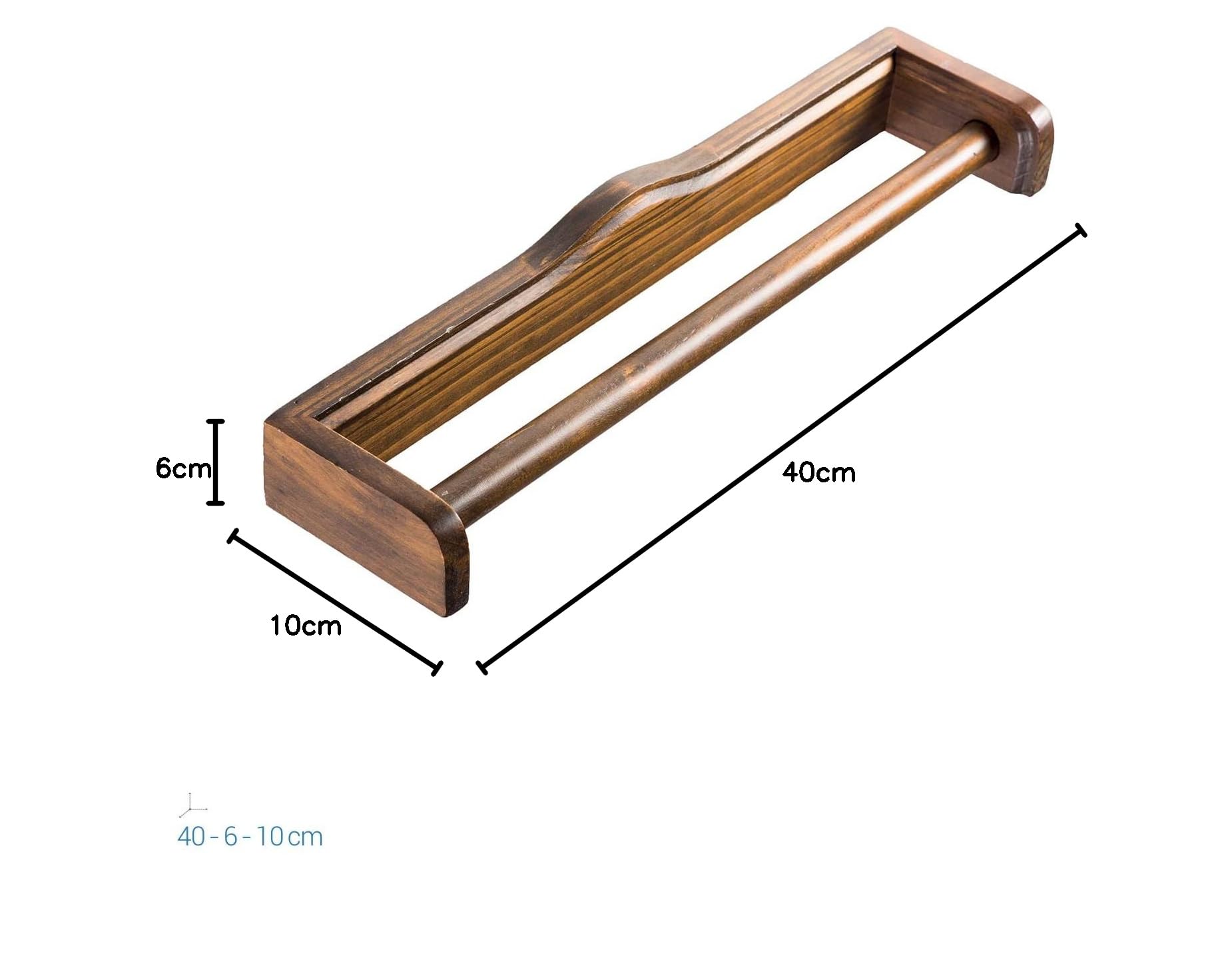 METAFORM Barra toallero de 40 cm de Madera Mod. Mathilde