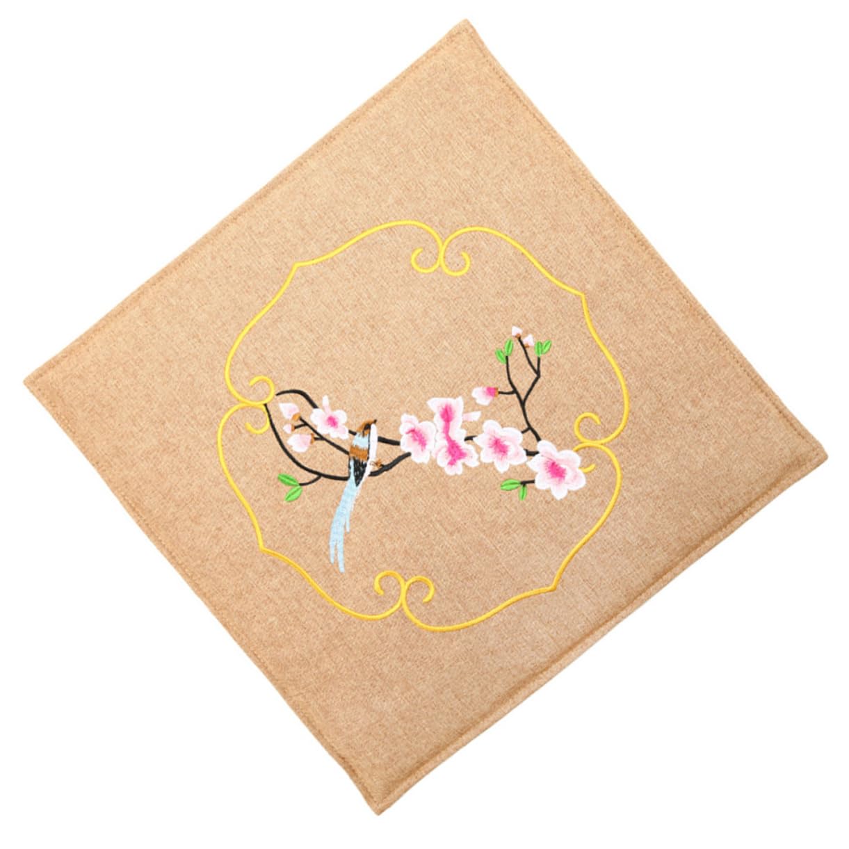 minkissy Cuscino Seduta Moxibustione Riscaldamento Elettrico Temperatura Regolabile Tessuto Cotone e Lino Fantasia Colore Khaki