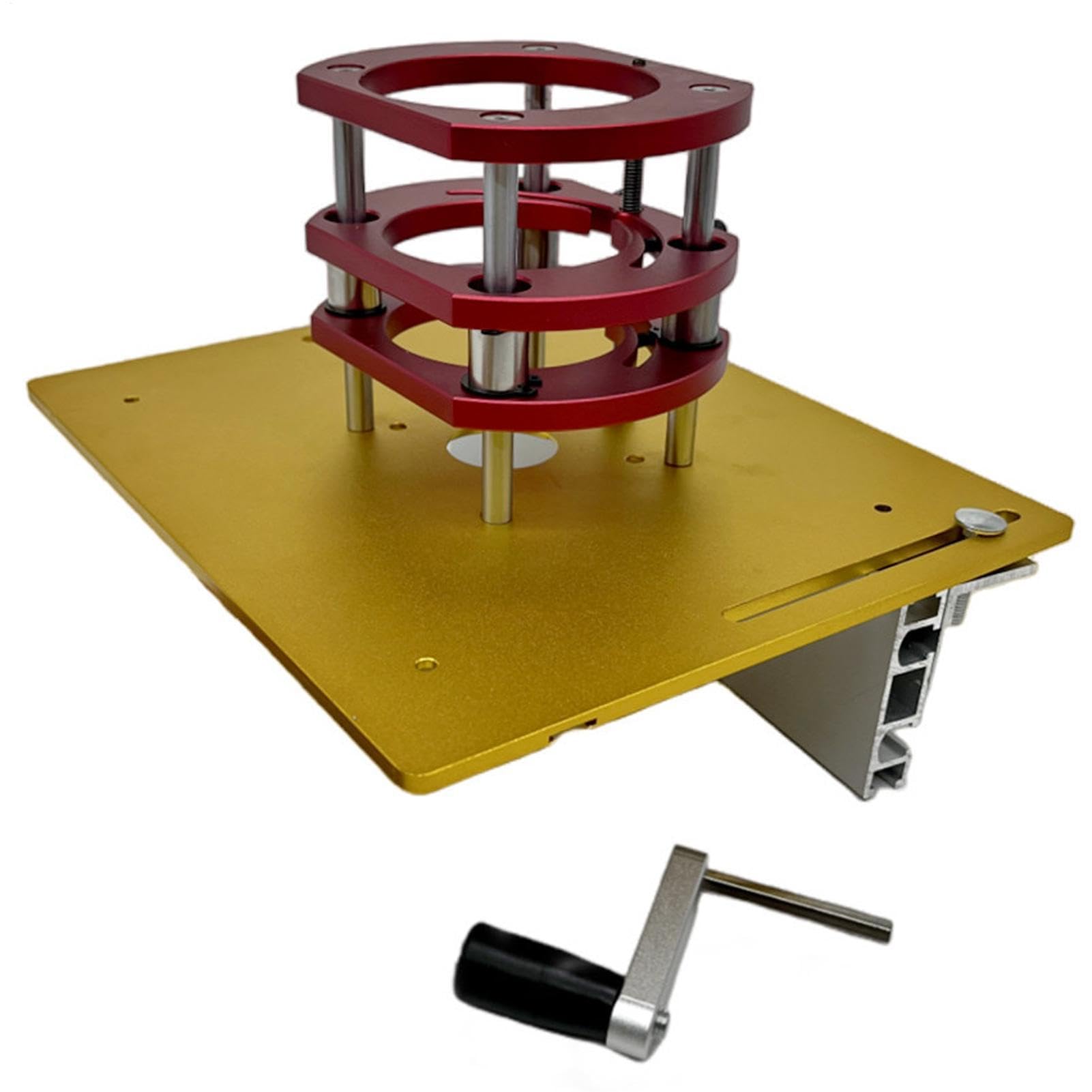 Elevador para Mesa de Fresadora Antióxido Con Escala Clara Y Práctico | Placa Base De Inserción Para Sierra Mesa Máquina Grabadora Para Madera, Recortadoras Pequeñas, Motores Y Elevación Mesa