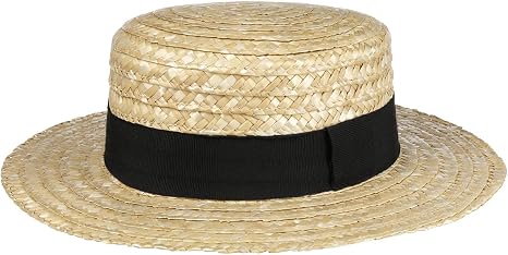 Lipodo Chapeau de Canotier en Paille Femme/Homme - Made in | FindTheDeal