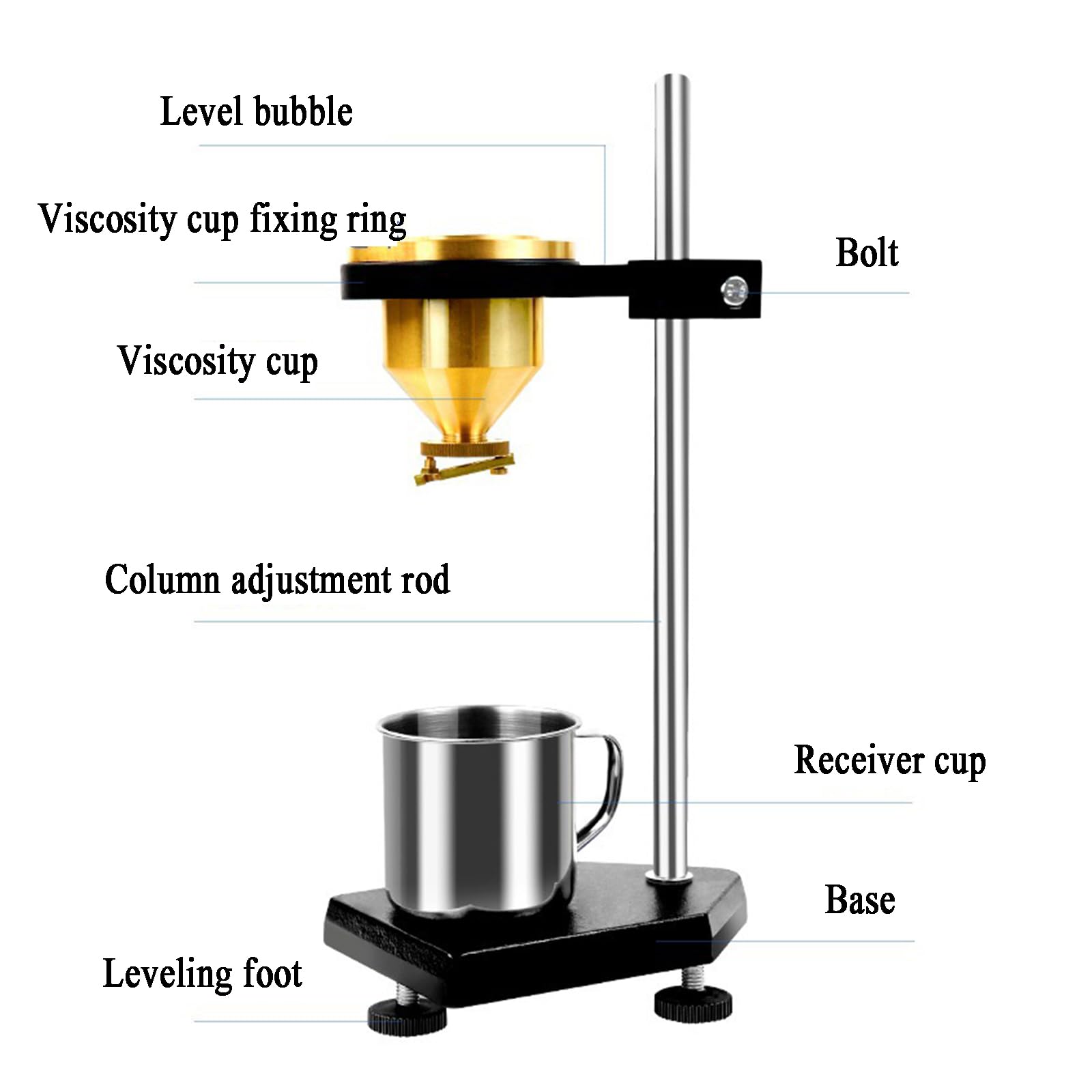 Copa De Viscosidad De Flujo, 100 ± 1 Ml, 4 ± 0,02 Mm, Copa De Viscosidad, Copa Ford, Viscosímetro, Aplicable para Medir Recubrimientos con Un Tiempo De Salida Inferior a 150 S