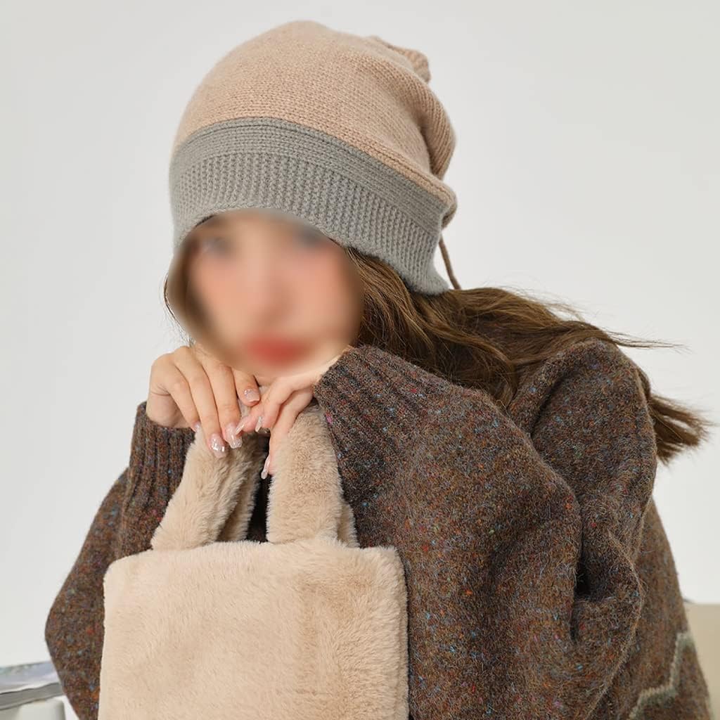 Warm Winter Hat for Women Knitted Female Bonnet Cap