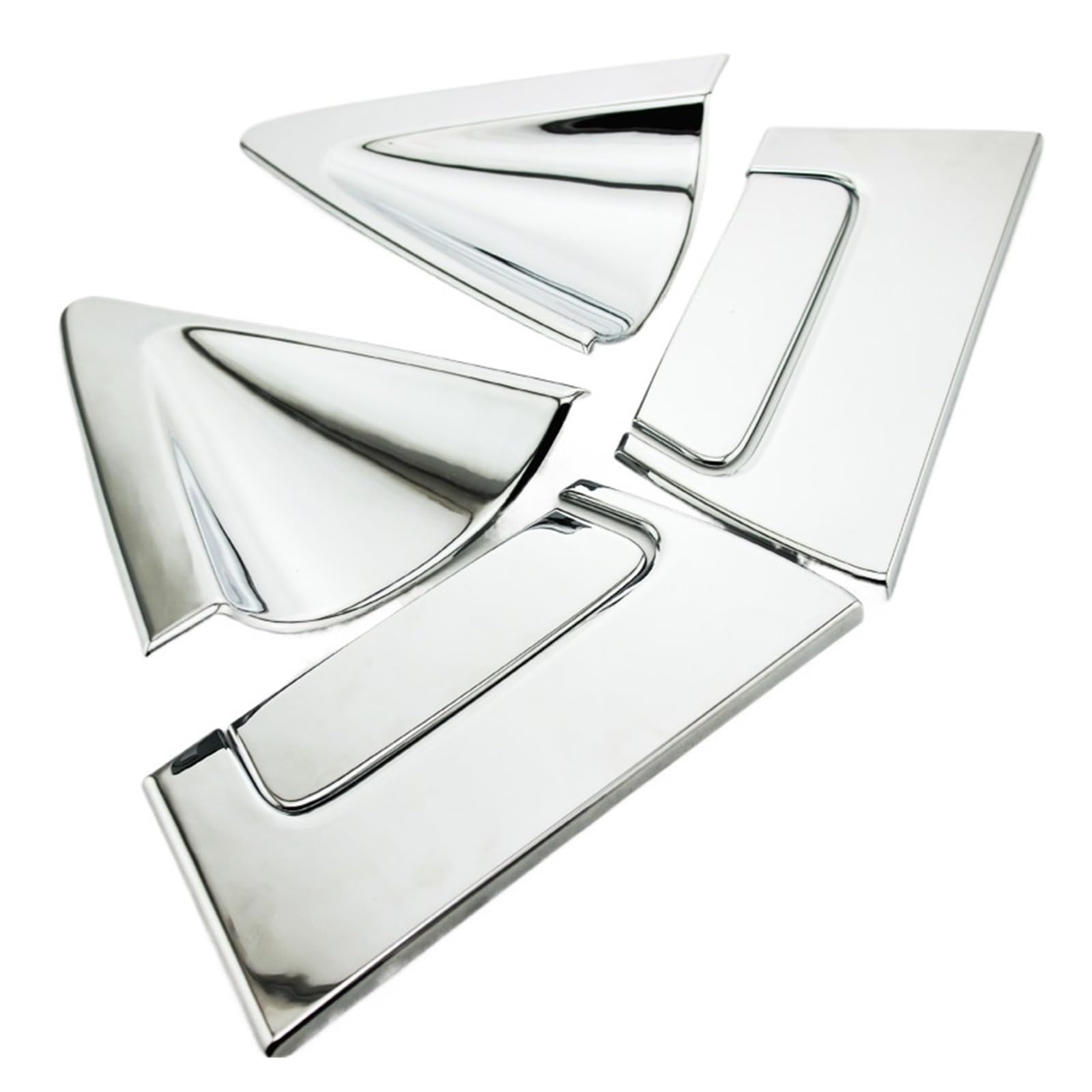 FNCVTM Sliding Exterior Handle ABS Chrome Car Door Bowl Protector Trim Sticker Auto Handle Cover for HR-V HRV for Vezel 2014-2018(Silver Plating)