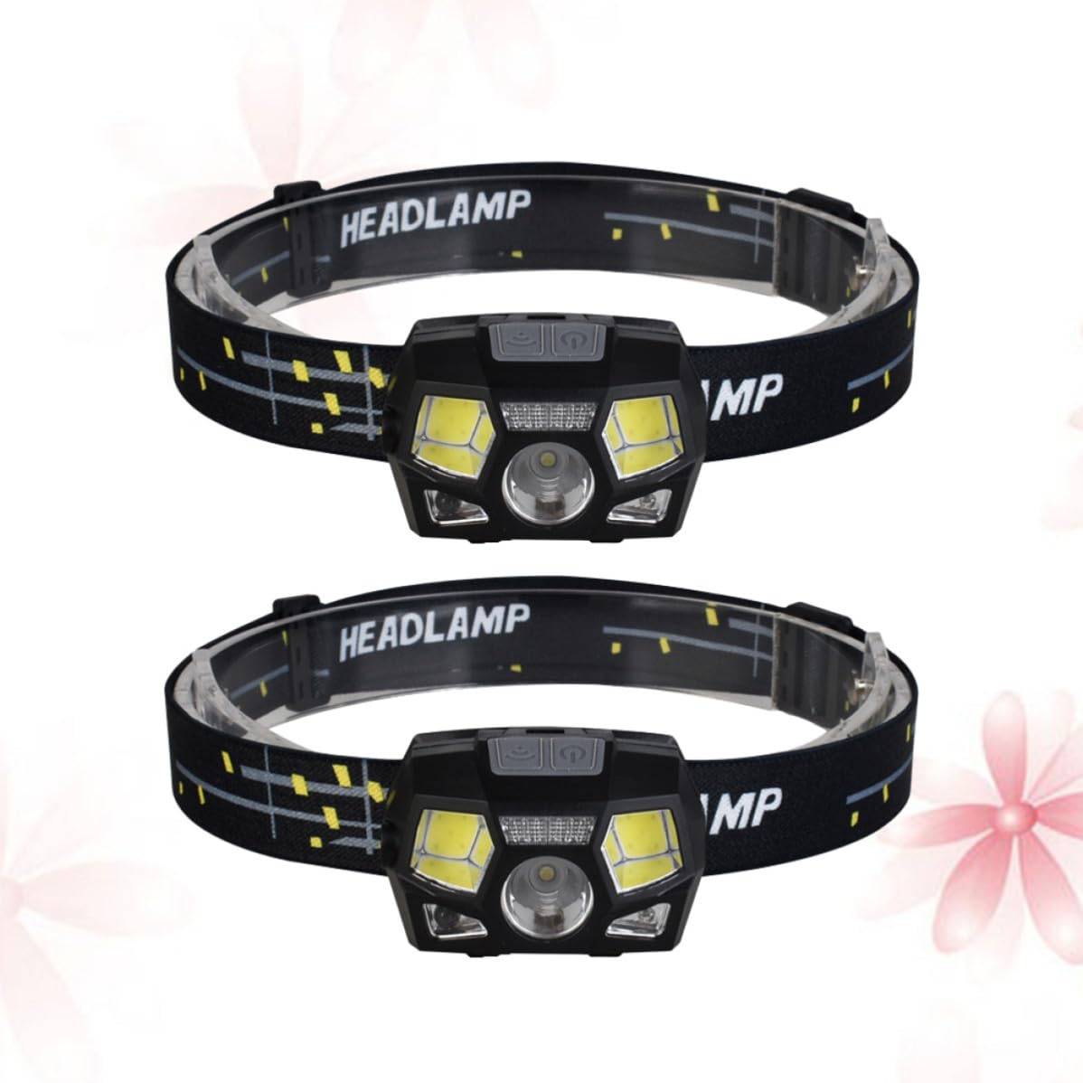 Lampada Frontale con Sensore di Attivazione Ipx4, 2 Pezzi, Luce LED Xpe Cob Ricaricabile Usb, Comoda per Camminare e Lavoro Notturno