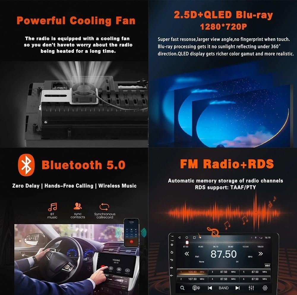 9-calowy ekran dotykowy In-Cell samochodowe radio do Toyota Alphard 2008-2014, Android 15, 8-rdzeniowy, 8G 256G odtwarzacz multimedialny, Mirror Link, SWC, GPS, jednostka główna stereo