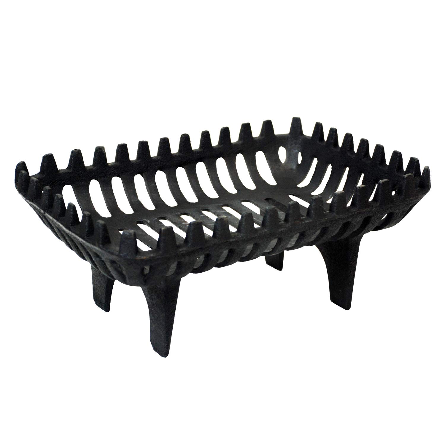 simpa Hamptons LARGE Black Fire Coal Log Grate Basket - Sturdy Fireplace Accessory - 18cm (H) x 31cm (W) x 44.5cm (L)