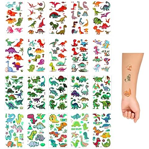 SAVITA Luminous Dinosaur Temporary Tattoos Cover