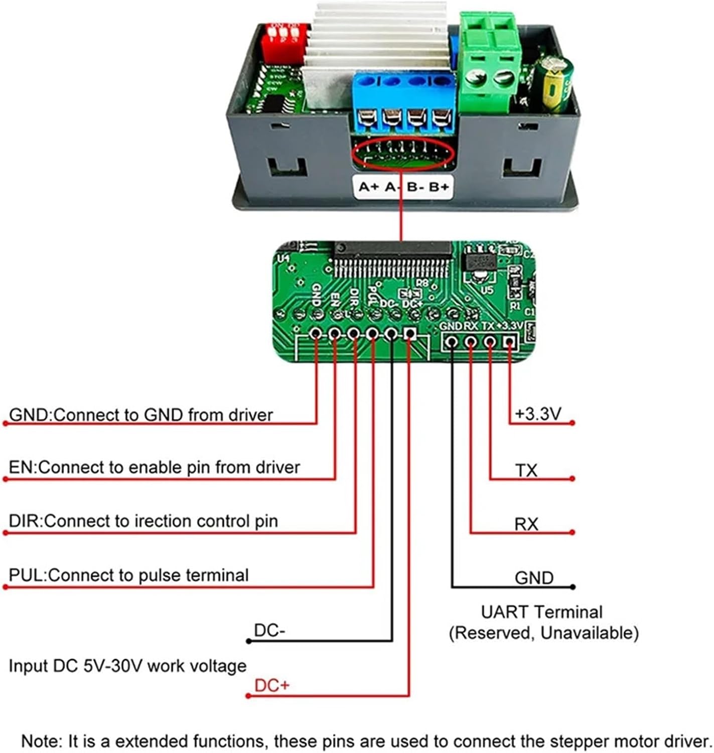 ZK-SMC02 Stepper Motor Driver Controller Integrated Board Forward/Reverse Pulse Speed Angle ControlModule for 42 57Motor