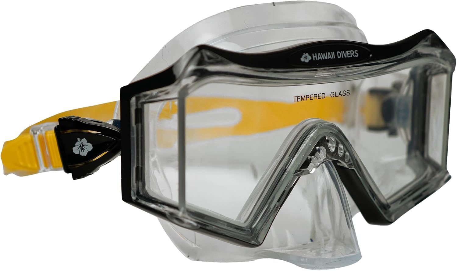 Hawaii Divers Snorkel Mask Adult - Snorkel Mask Anti Fog Tri View, Swim Goggles Tempered Glass Lenses, Diving Mask Quick-Release Buckle, Swimming Goggles for Adult