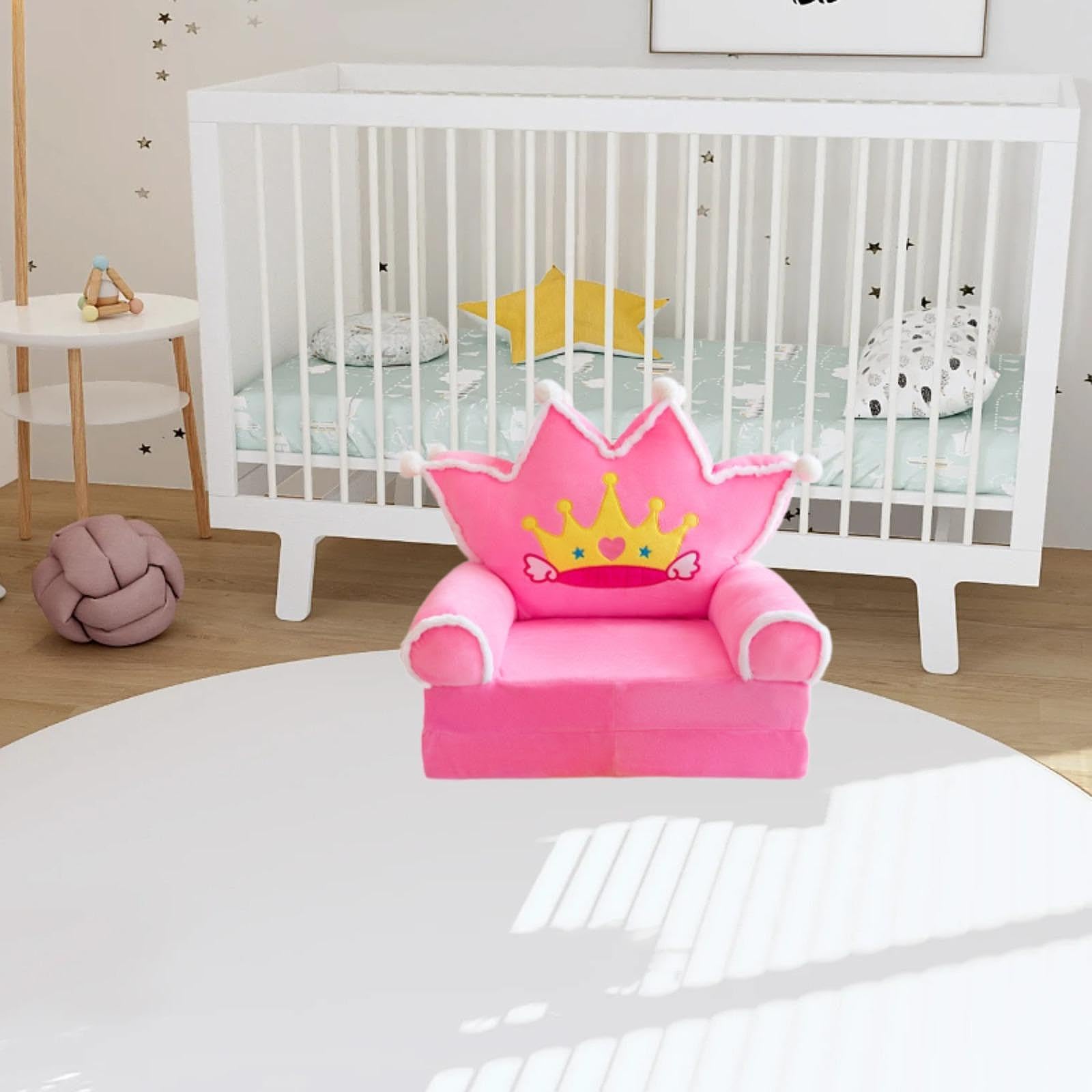 Sofá Cama Plegable Infantil/sillón Convertible con Respaldo de Algodón Suave Y Funda Extraíble con Cremallera, Apto para Niñas Y Niños, Ideal para Sal, 50cmx80cm