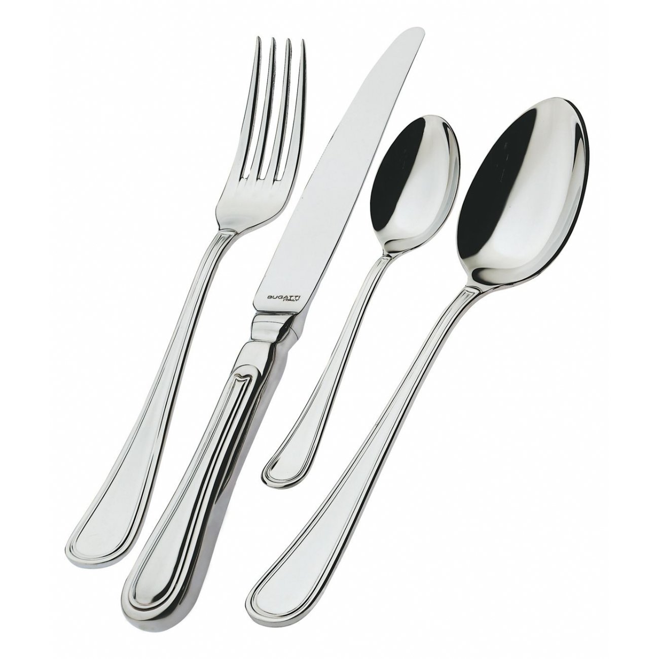 BUGATTI England ménagère 50 pièces en acier 18/10 brillant pour tables prestigieuses