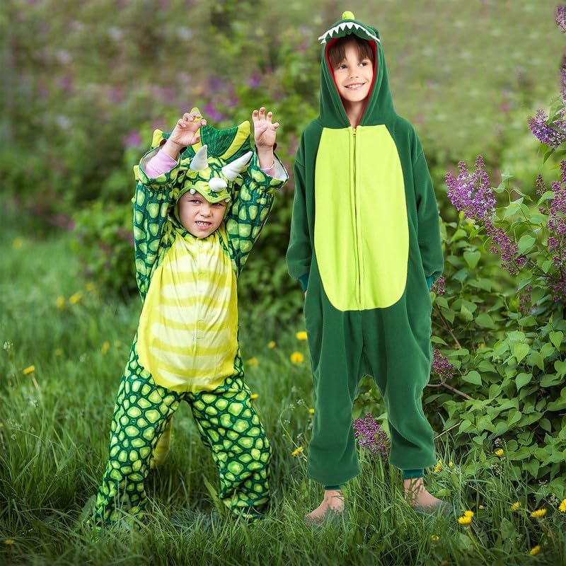 Geamiki Cartoon Anime Dinosaur Onesie Romper Sleepsuits, Dino Theme Pajamas Cosplay Costume for Kids Adults Halloween Party - Image 5