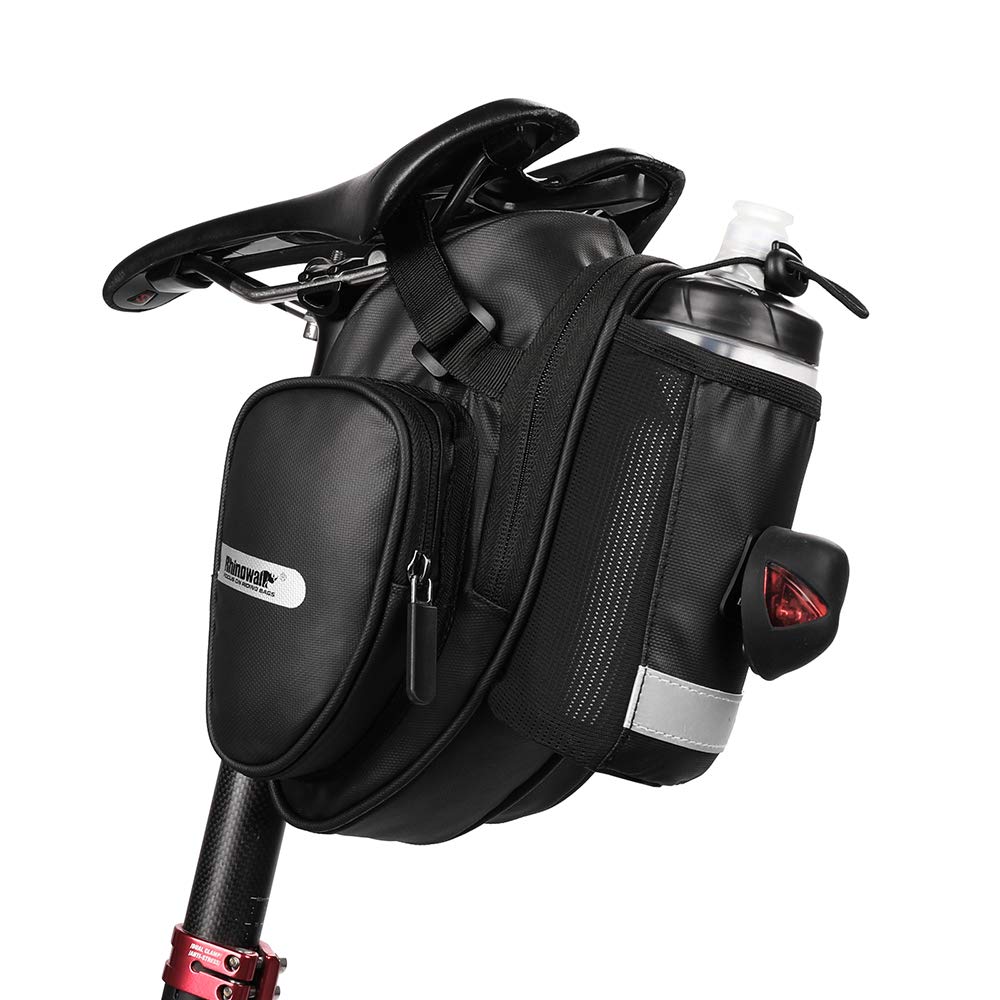 Rhinowalk Cycling Seat Post Bottle Holder Saddle Bag with Water Bottle Pocket for MTB, Mountain, Road Bike