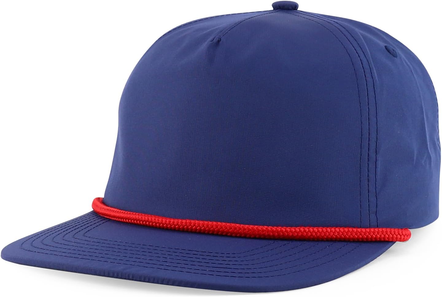 Trendy Apparel Shop 5 Panel Unstructured Perfomance Snapback Cap with Rope