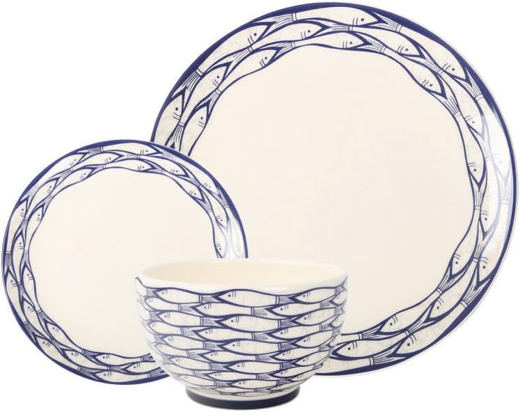 Jersey Pottery Sardine Run Dinner Set, 12 Pieces