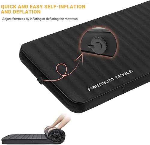 Miniatura 5 de KingCamp Self Inflating Camping Mat Wide Thick Foam Air Mattress Portable Comfortable Large Sponge High R Value Waterproof Sleeping Pad for Outdoor