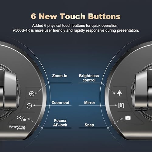 Miniatura 3 de JOYUSING Cámara de documentos 4K, 13MP para profesor, tamaño A3, enfoque automático, luz LED, OCR para Windows, perfecta para aprendizaje a