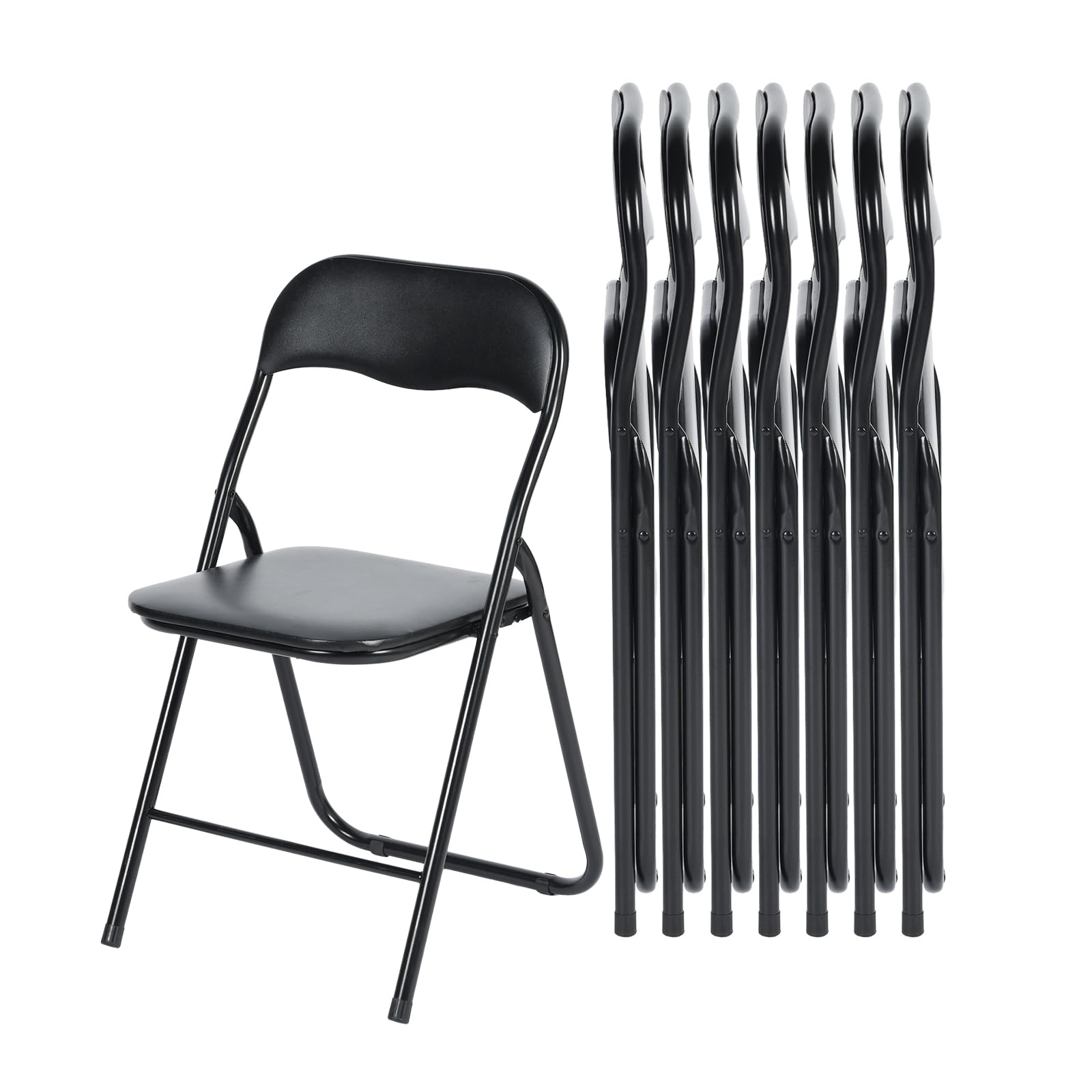 Lot De 6 Chaises Pliantes Noir SACHA - Maison