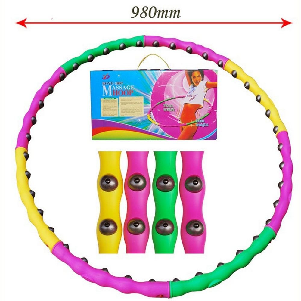 Abdominal Trainers Magnetic Therapy Massage Hula Hoop 38.6 Inch Slim Exercise Fitness Diet