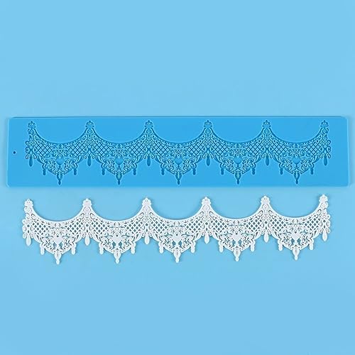 Miniatura 4 de 14.5 "joyas hornear Fondant azúcar encaje silicona Mat boda pastel decoración molde chandelilac comestible encaje en relieve Sugarcraft Herramientas