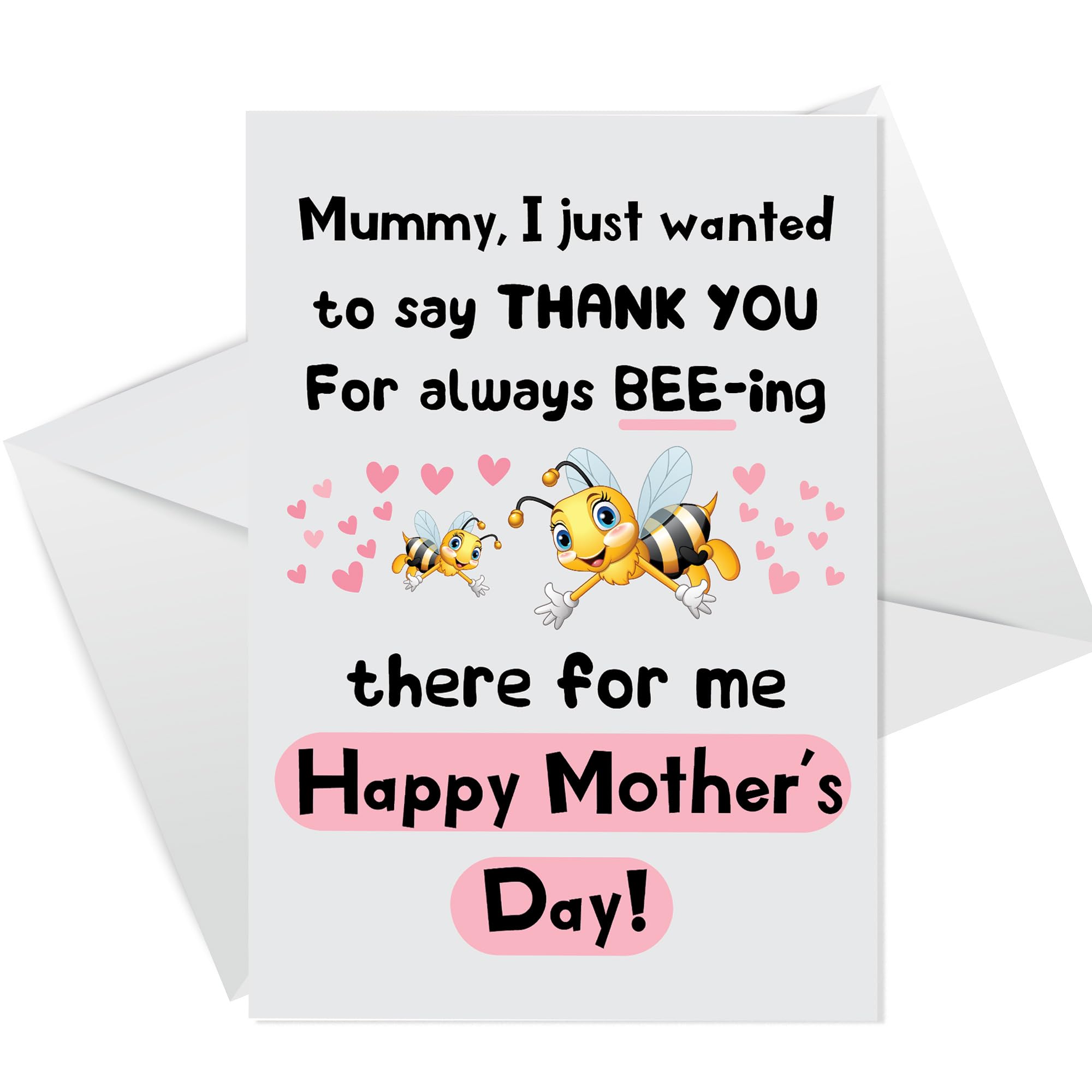 RED OCEAN Thank You Card For Mum On Mothers Day, Mothers Day Card, Card For Mum, Mothers Day Card For Mum, Card For Her, Thank You Cards, Greetings Card With Envelope