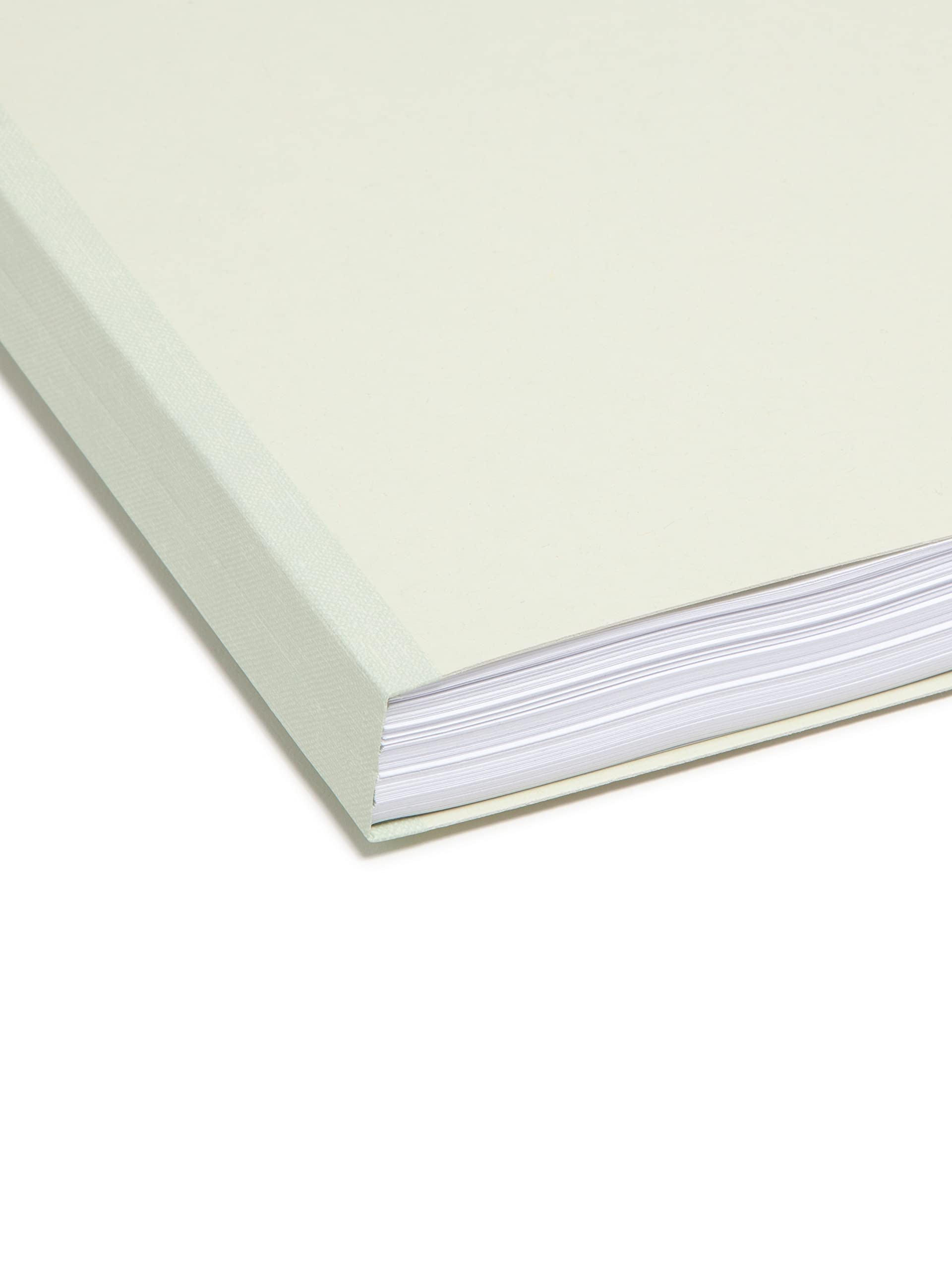 Smead Cartella portadocumenti in cartone pressato, linguetta dritta, espansione 2,5 cm, formato lettera, grigio/verde, 25 per scatola (13200)