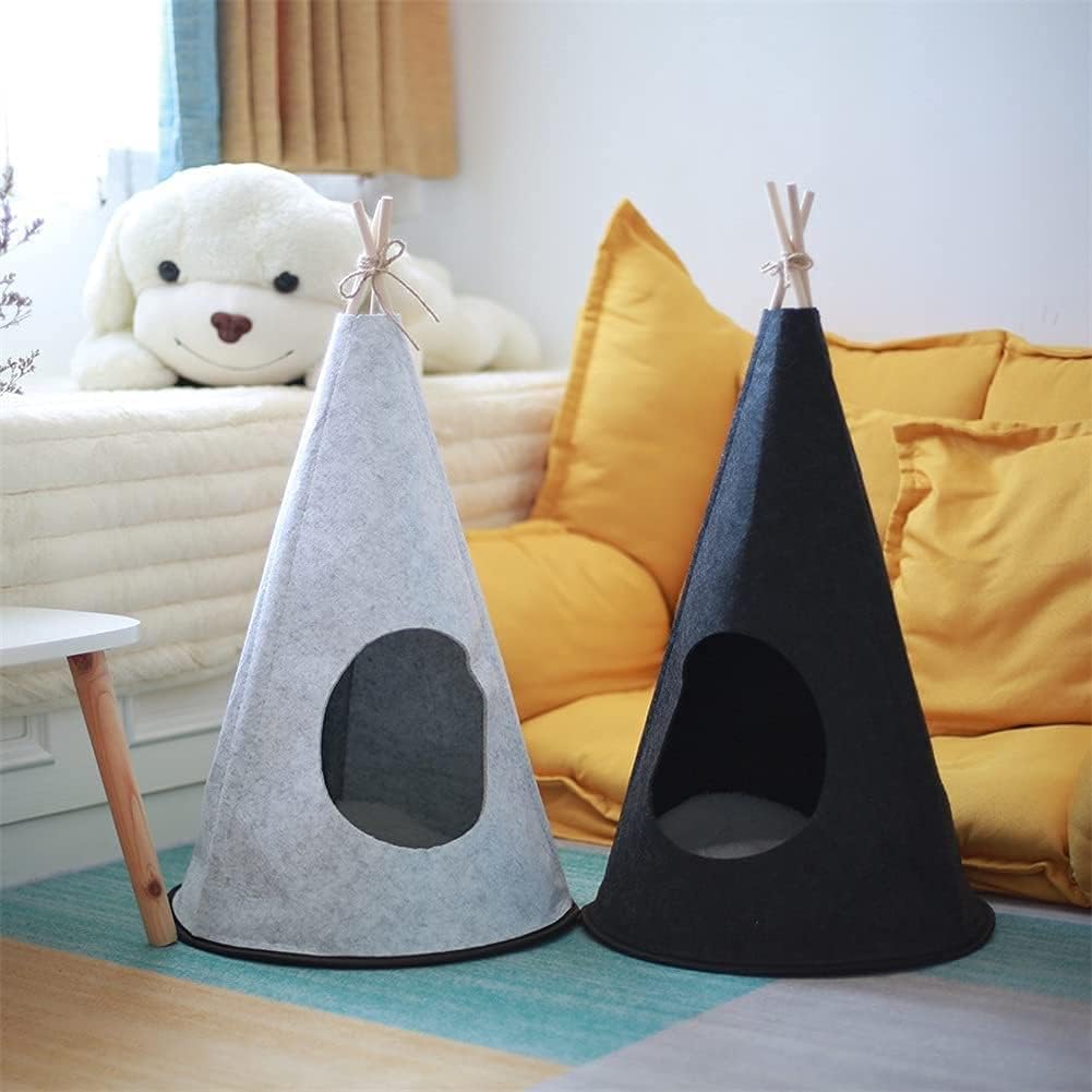 Pet Tent Foldable Cats Dog House Bed Puppy Teepee Sleeping Mat Outdoor Washable Portable Pet Kennels (Color : B)