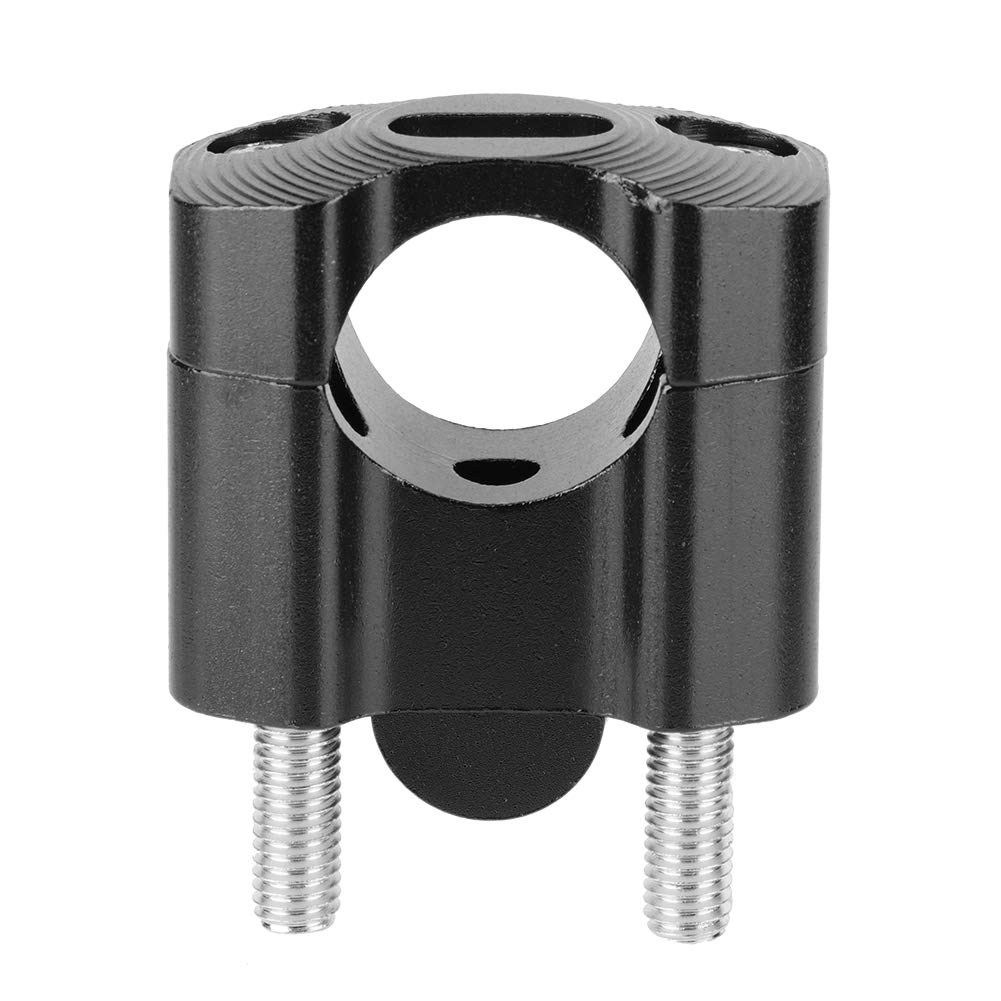 1 Paio di Riser per Manubrio, 22mm / 28mm Morsetti per Montaggio su Manubrio Per Moto Universale in Lega di Alluminio CNC(Nero)