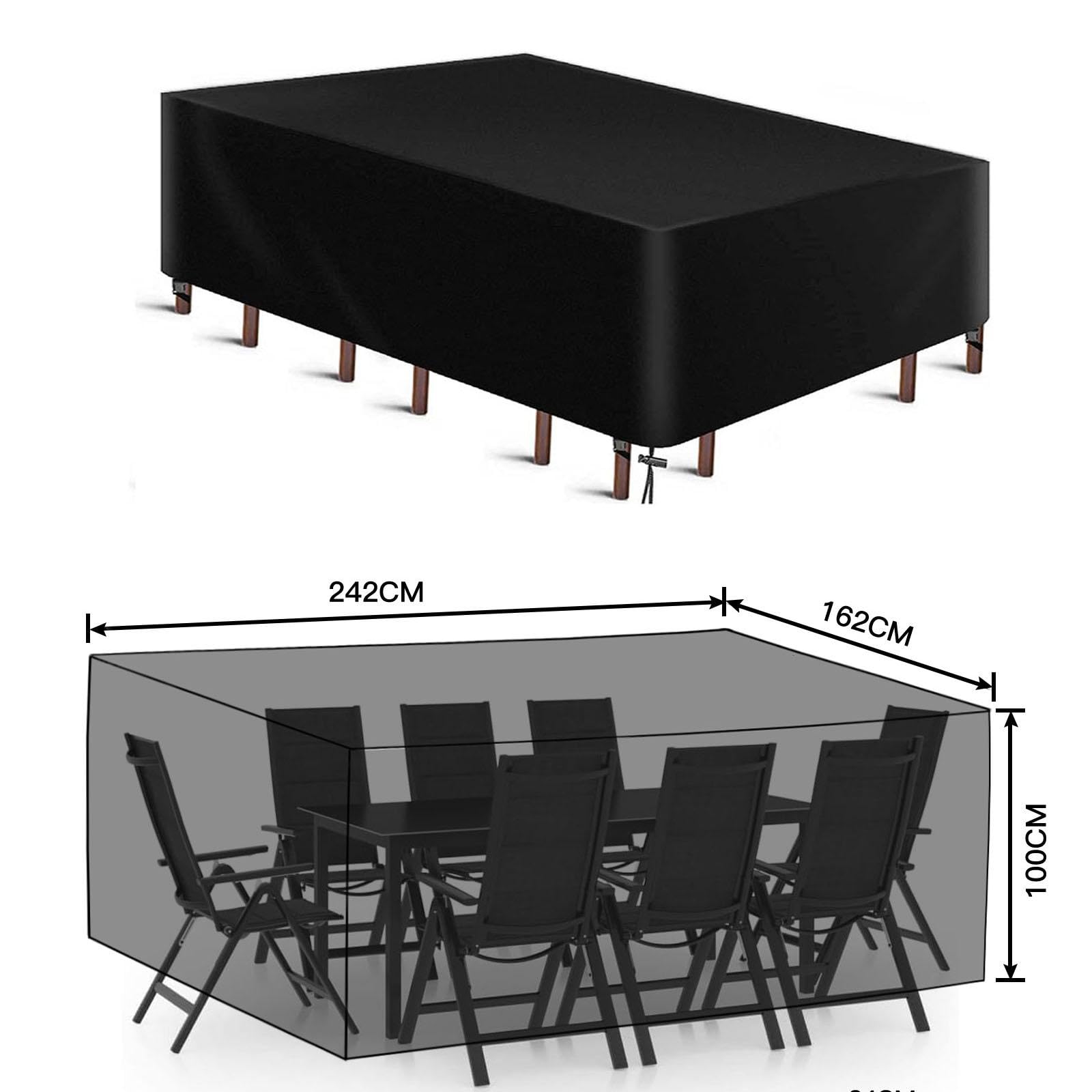 HYFBH Funda Para Muebles De Jardín, 160x130x90cm/LxWxH Funda Mesa Exterior Impermeable, 420D Oxford Funda Protectora Para Conjuntos De Muebles, Funda Sofa Exterior Impermeable Funda Cubre Sofa