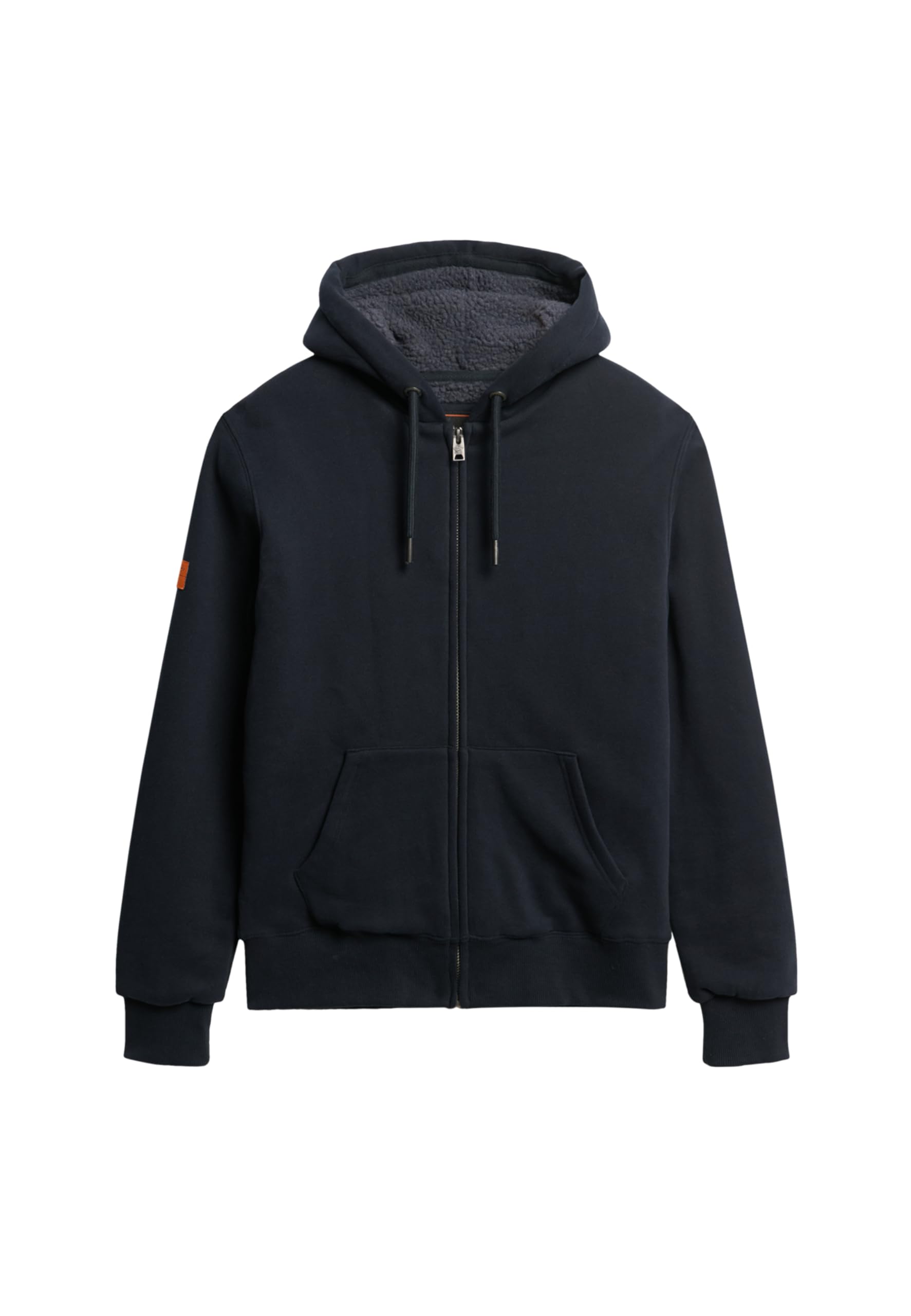Superdry Men's Borg Lined Zip Hoodie, Eclipse Navy