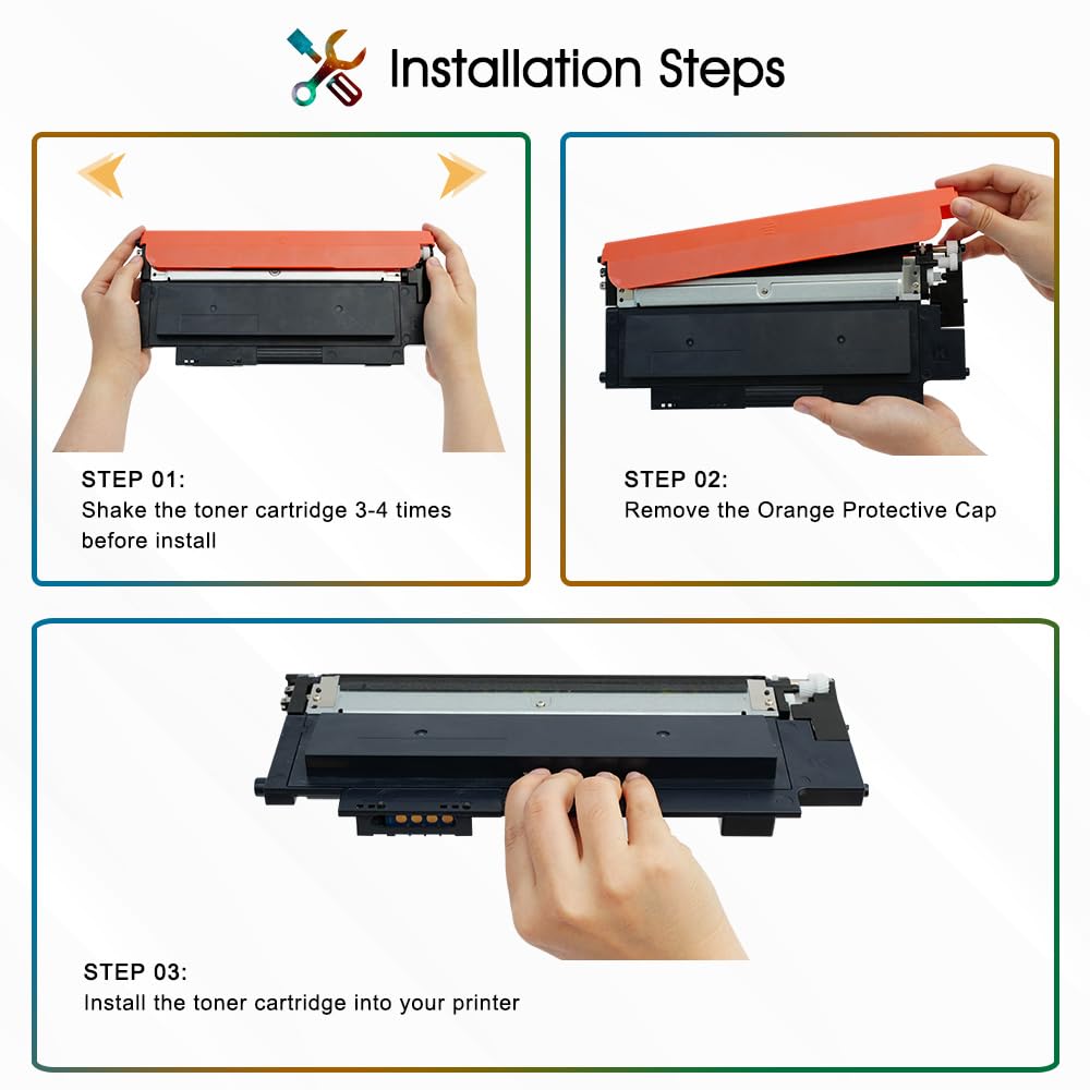 CLT-P404C Multipack Toner für Samsung C480W Xpress SL C480FW C430W C48X C480 C430 C480FN C43X Series (Schwarz Cyan Gelb Magenta) 4er-Pack