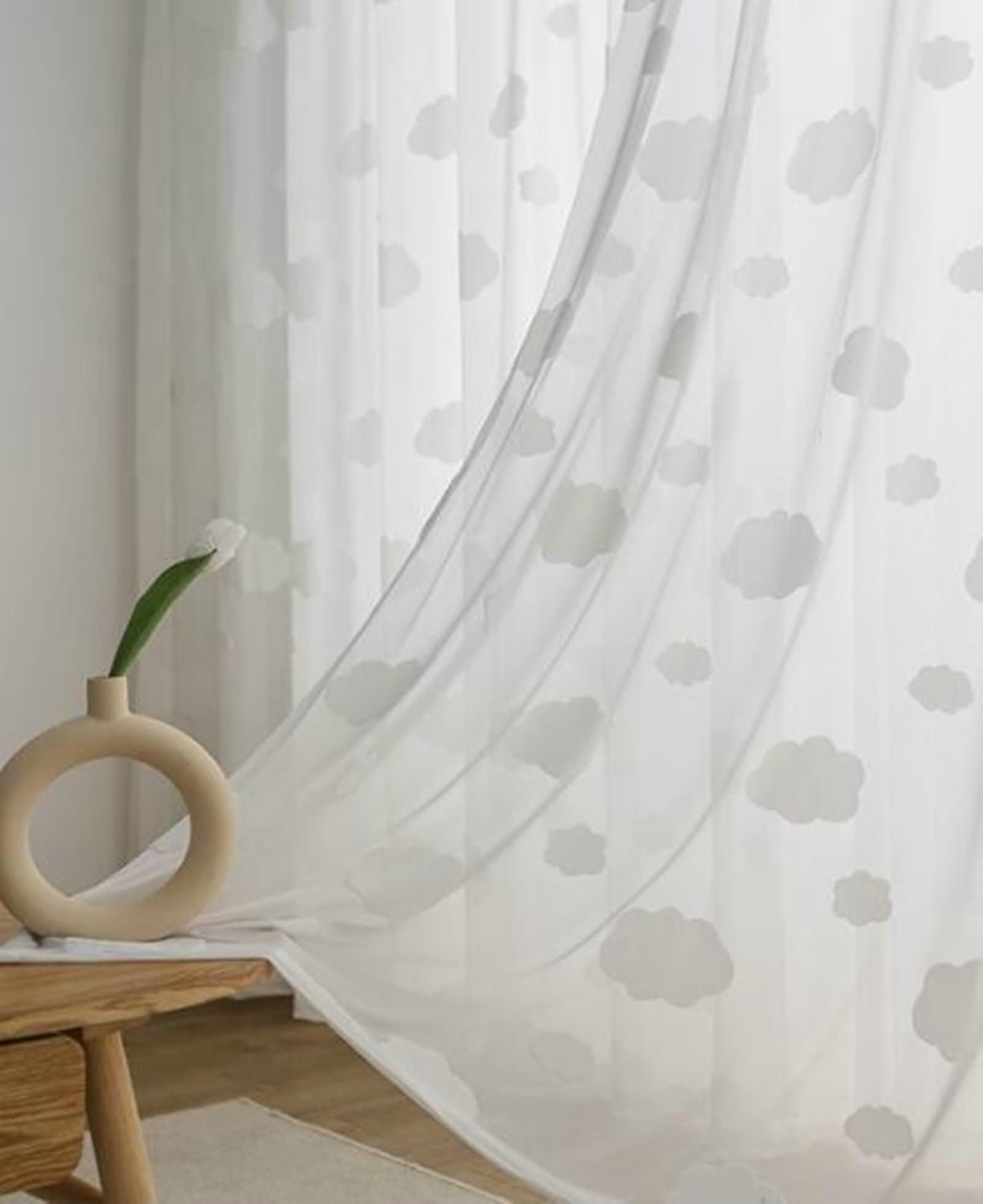 Tenda Velata Bianca Plissettata Per Soggiorno E Camera Da Letto - 101,6 X 243,8 Cm - Filtra Luce Con 9 Ganci Regolabili - 4