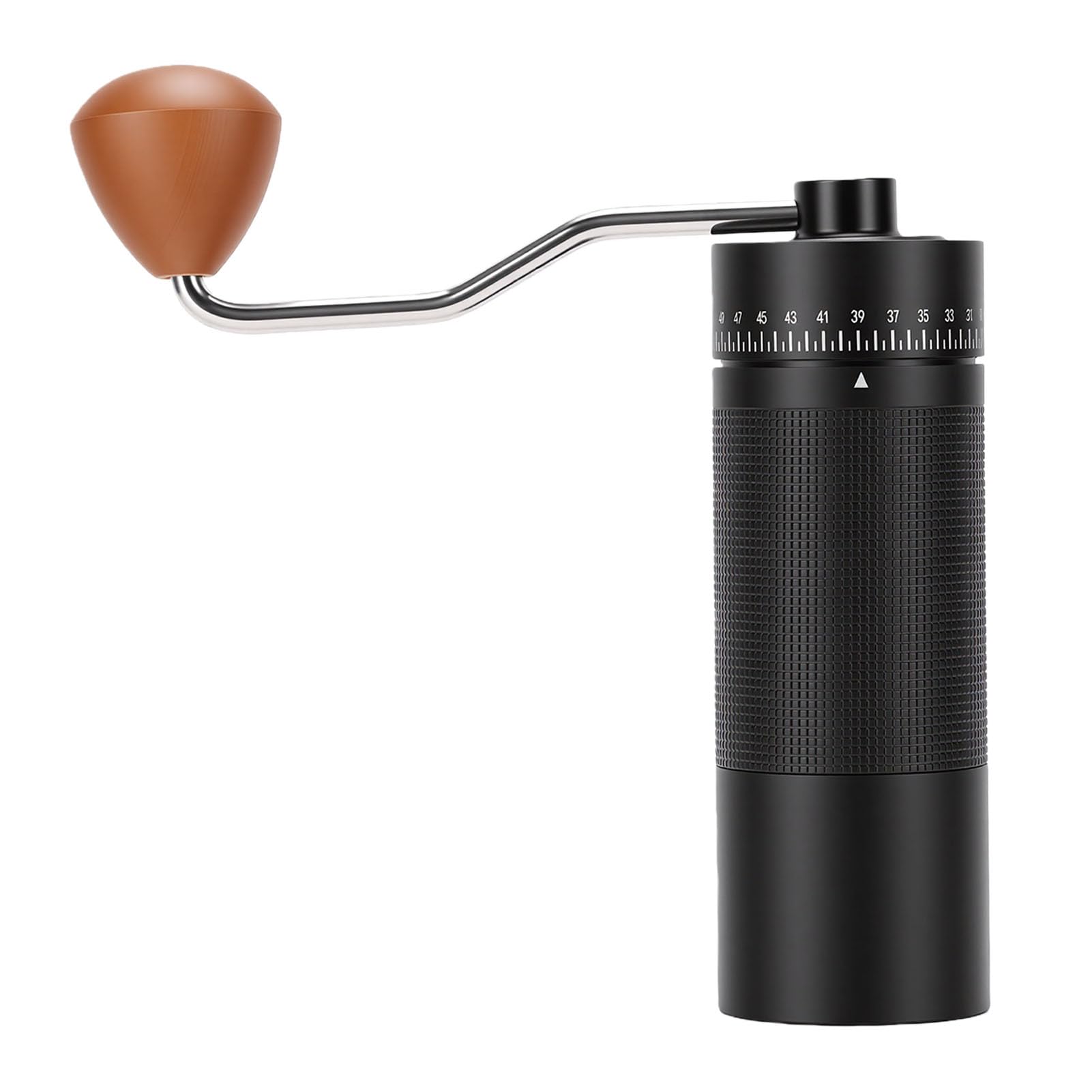 banapoy Molinillo de café Manual, Molinillo de café de Rebabas de Acero Inoxidable, de Manual con Capacidad de 25 G, Diseño Portátil, Grosor Ajustable para, Prensa Francesa, Oficina en Casa