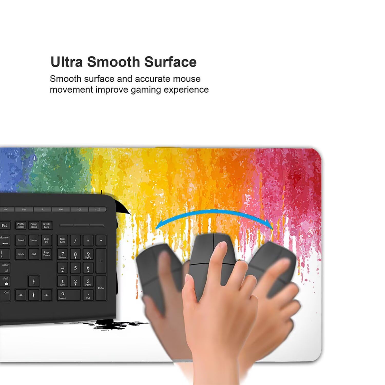 Tappetino per Mouse XXL 1200 x 600 mm Tappetino Mouse Gaming Grande, Mousepad con Base in Gomma Antiscivolo, Tappeto per Tavolo da Gaming per Mouse e Tastiera, Accessori PC (Umbrella ragazza) H-114