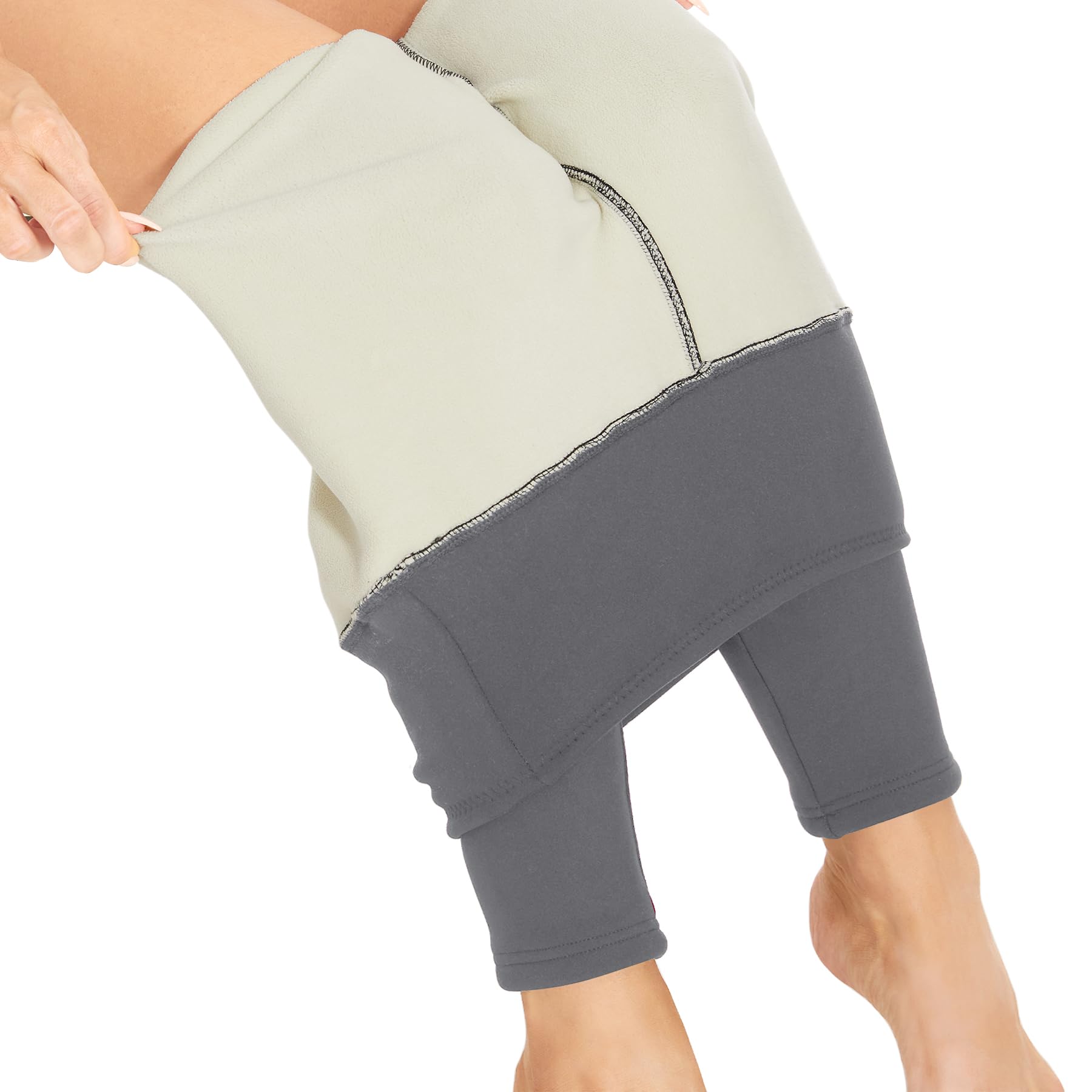 Gayhay Fleece Lined Leggings Women – High Waisted Winter Warm Yoga Pants Workout Soft Tummy Control Thermal Leggings