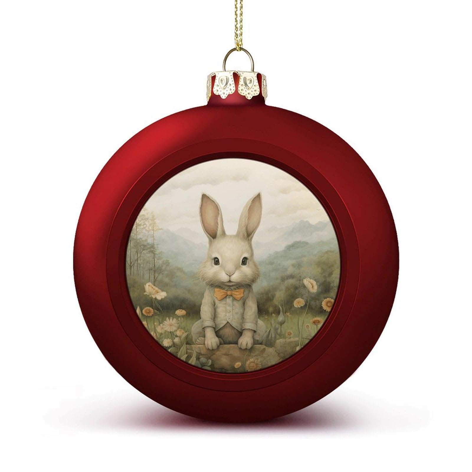 Sit on The Grass Christmas Balls Ornaments for Xmas Christmas Tree 1.6" Hanging Shatterproof Xmas Balls Hanging Decor Pendants for Holiday Party Outdoor Indoor DIY Craft Supplies